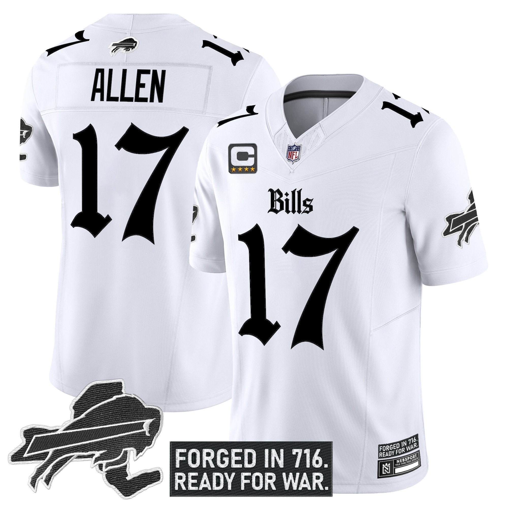 Men's Buffalo Bills 'Gothic Cold Front Edition' Vapor Limited Jersey - All Stitched