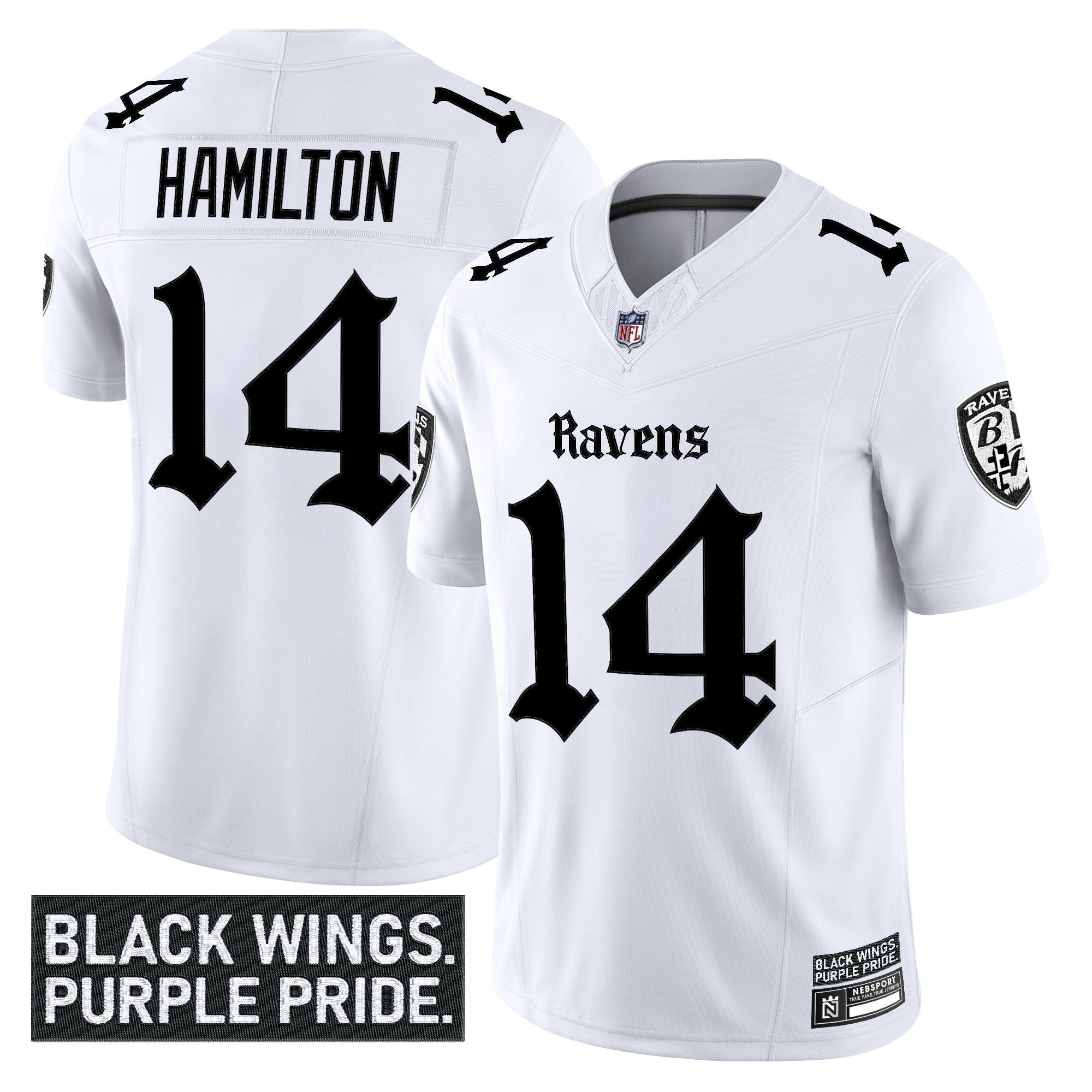 Men's Baltimore Ravens 'Gothic Nevermore Edition' Vapor Limited Jersey - All Stitched