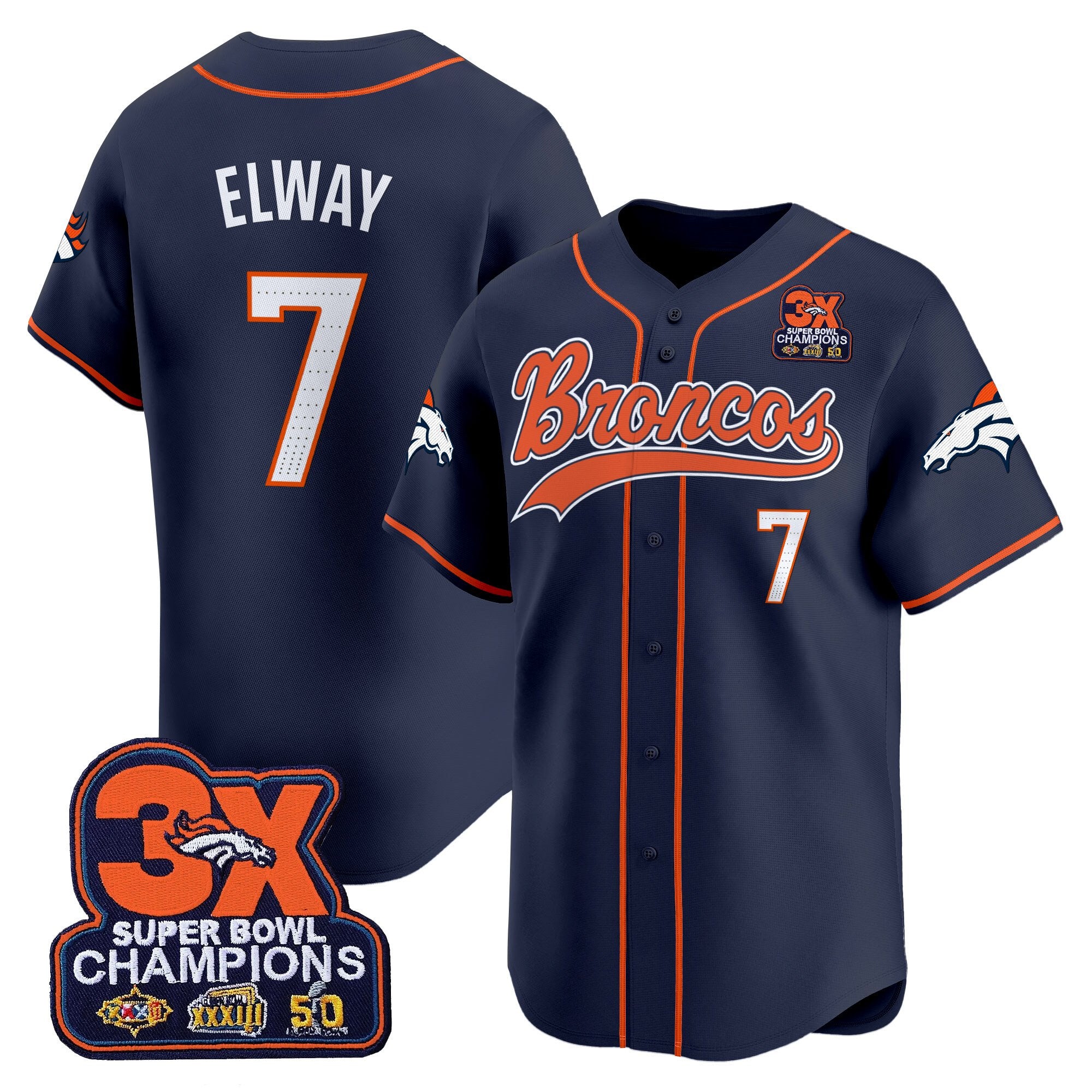 Men's Denver Broncos 2025 Vapor Baseball Jersey - All Stitched