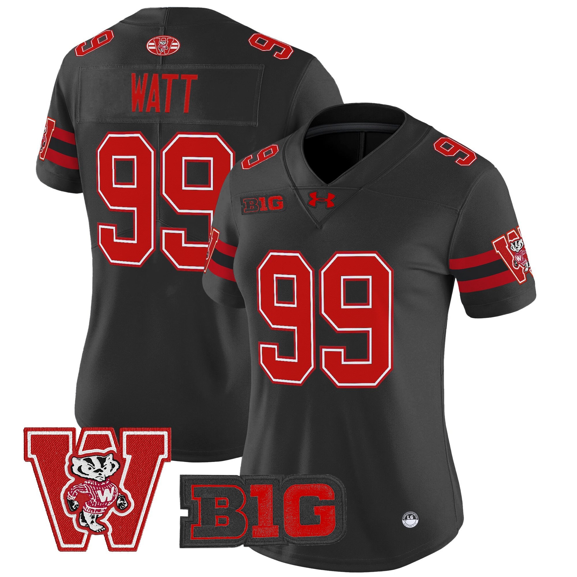 Women's Wisconsin Badgers Throwback Vapor Limited Jersey - All Stitched