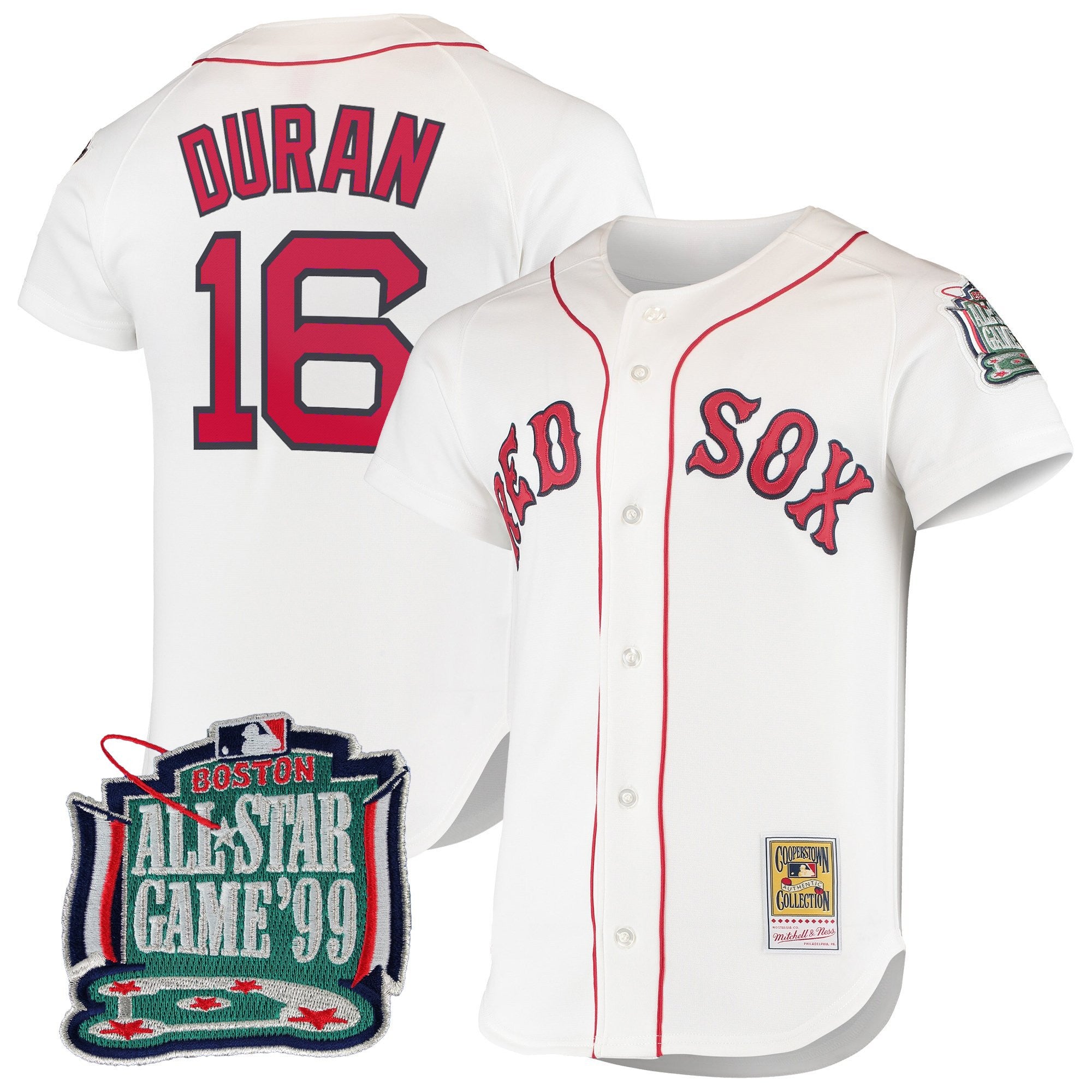 Men's Boston Red Sox Throwback Jersey - Cooperstown Collection - All Stitched