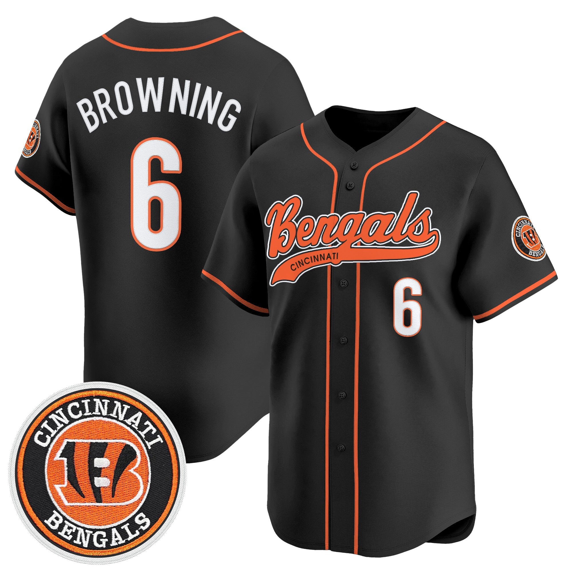 Men's Cincinnati Bengals 2025 Vapor Limited Baseball Jersey - All Stitched