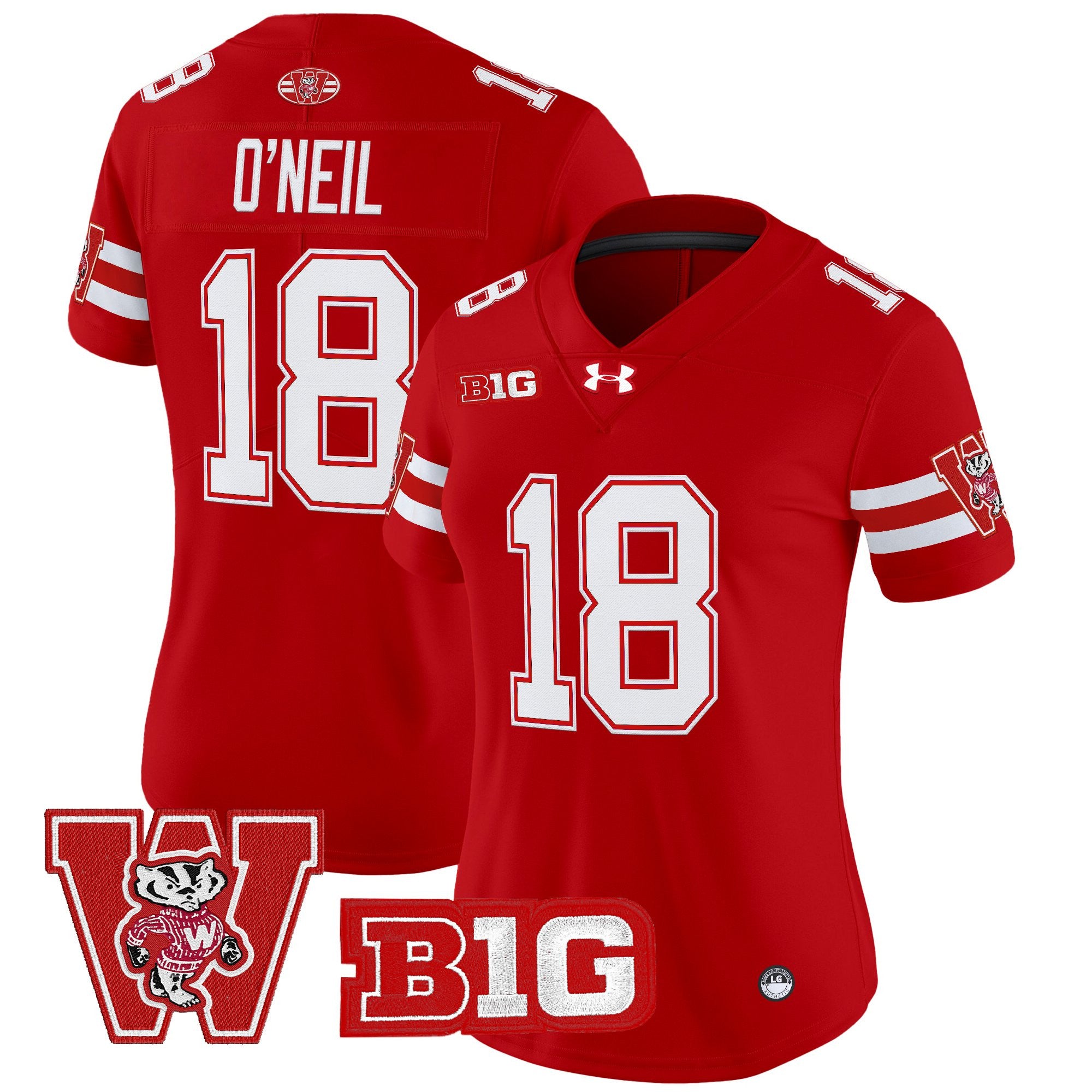Women's Wisconsin Badgers Throwback Vapor Limited Jersey - All Stitched