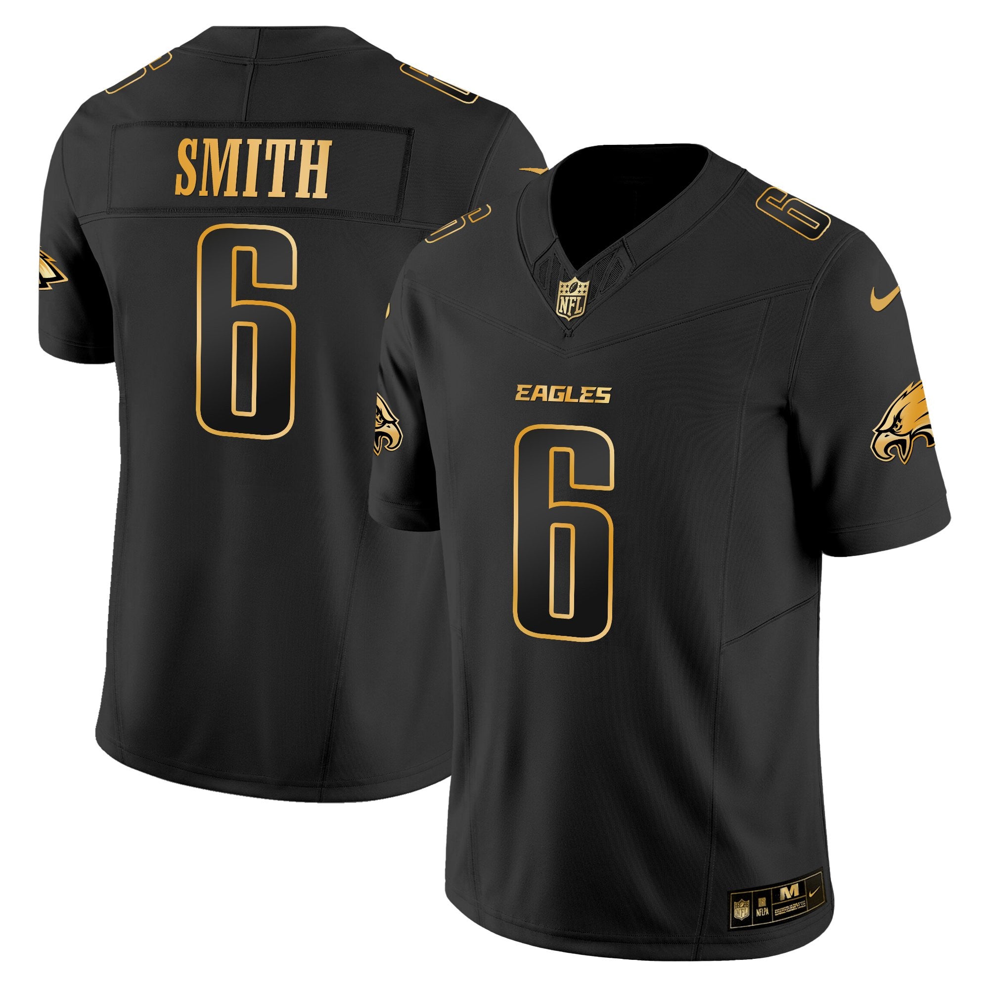 Men's Philadelphia Eagles 2025 Gold Vapor Limited Jersey - All Stitched
