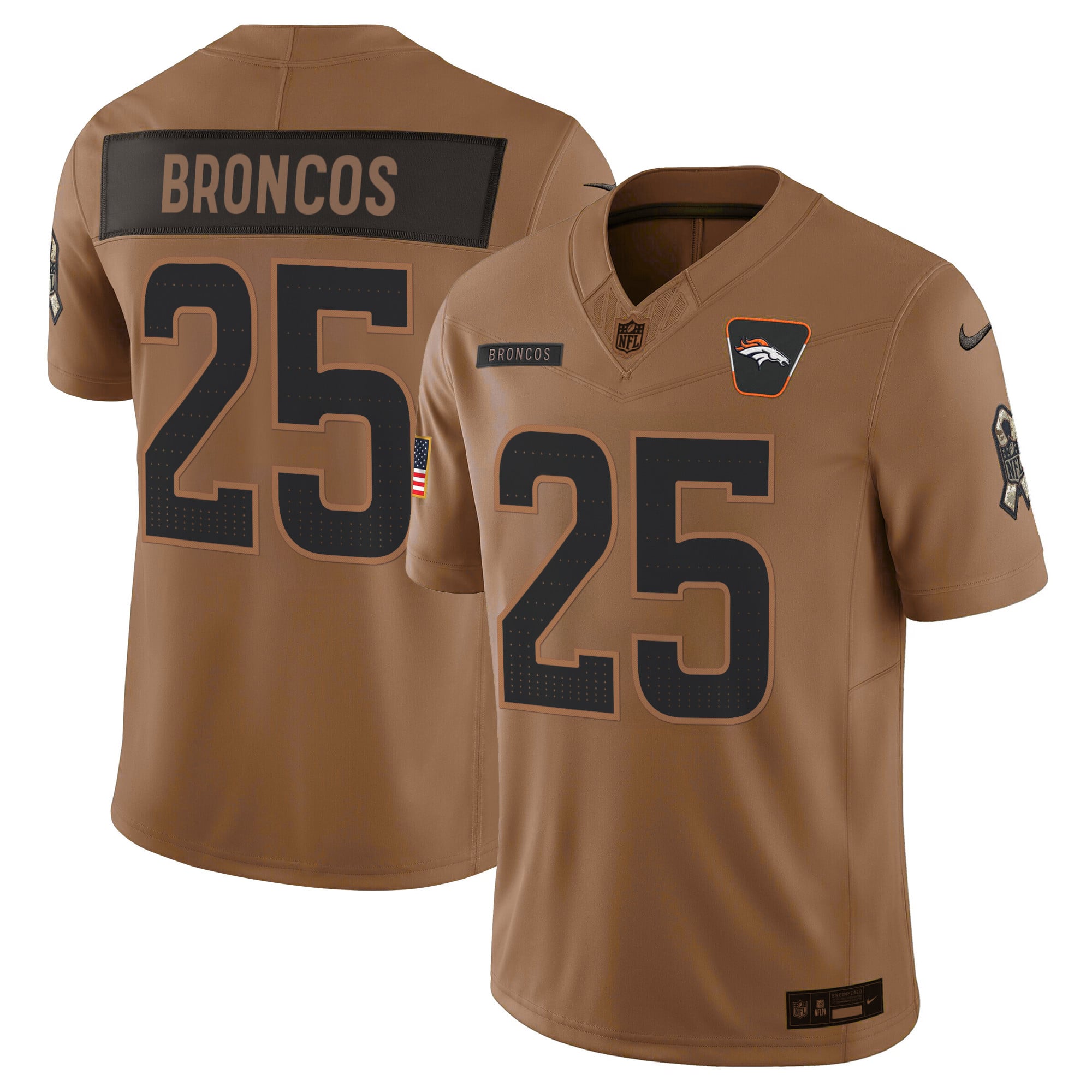 Men's Denver Broncos 2025 Salute to Service Vapor Limited Jersey - All Stitched