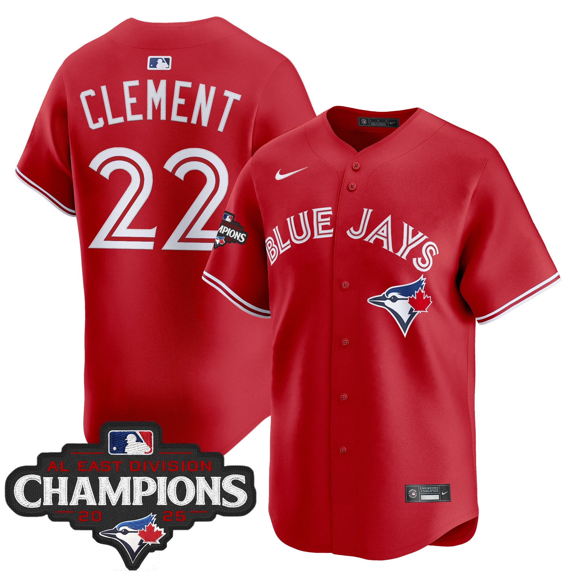 Men's Toronto Blue Jays 2025 AL East Division Champions Vapor Premier Limited Jersey - All Stitched