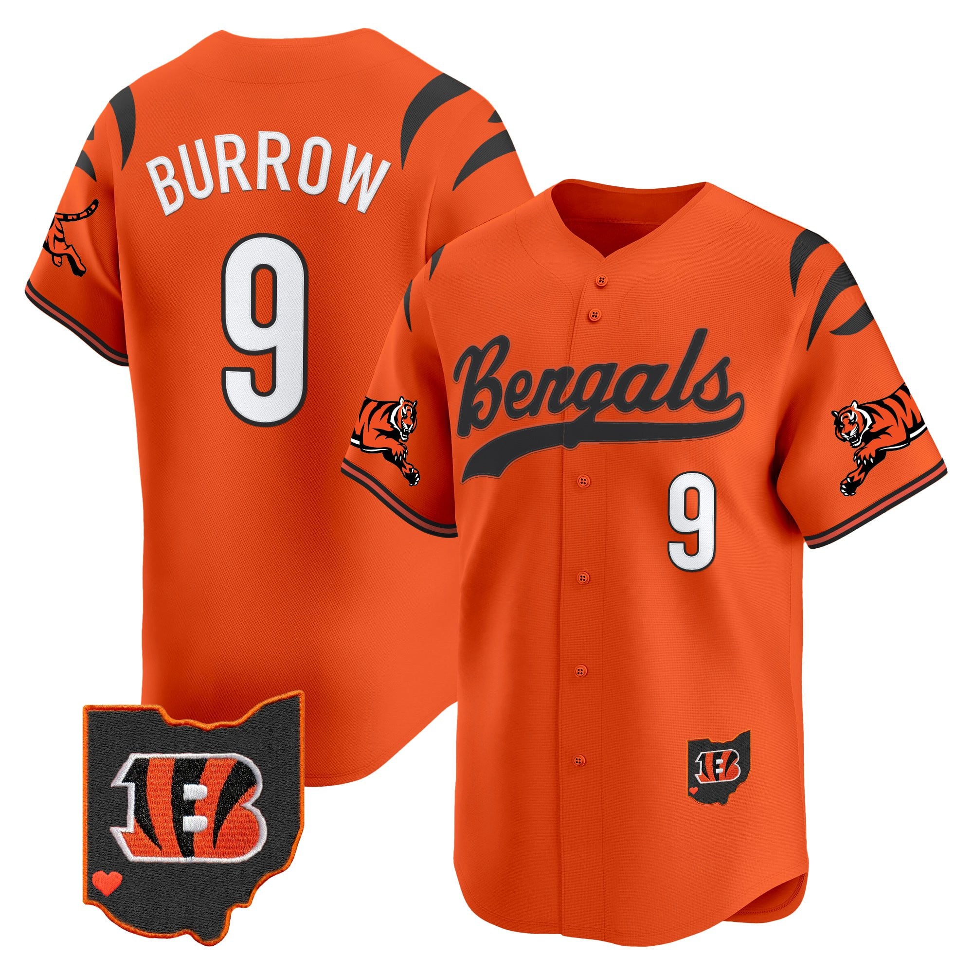 Men's Cincinnati Bengals 2025 Vapor Limited Baseball Jersey V2 - All Stitched