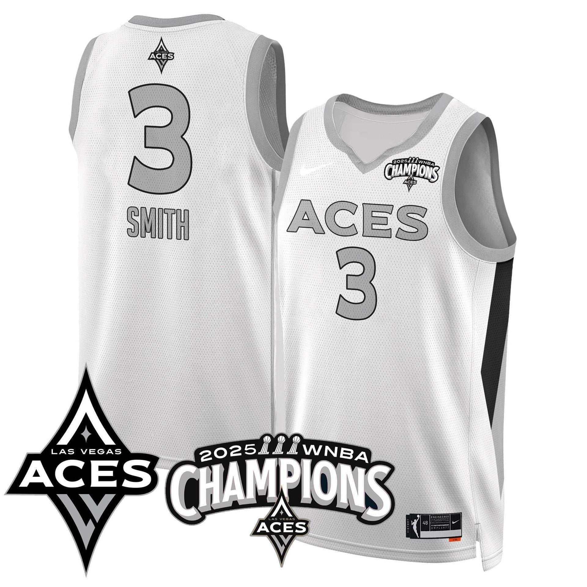 Men's Las Vegas Aces 2025 WNBA Championship Jersey - All Stitched