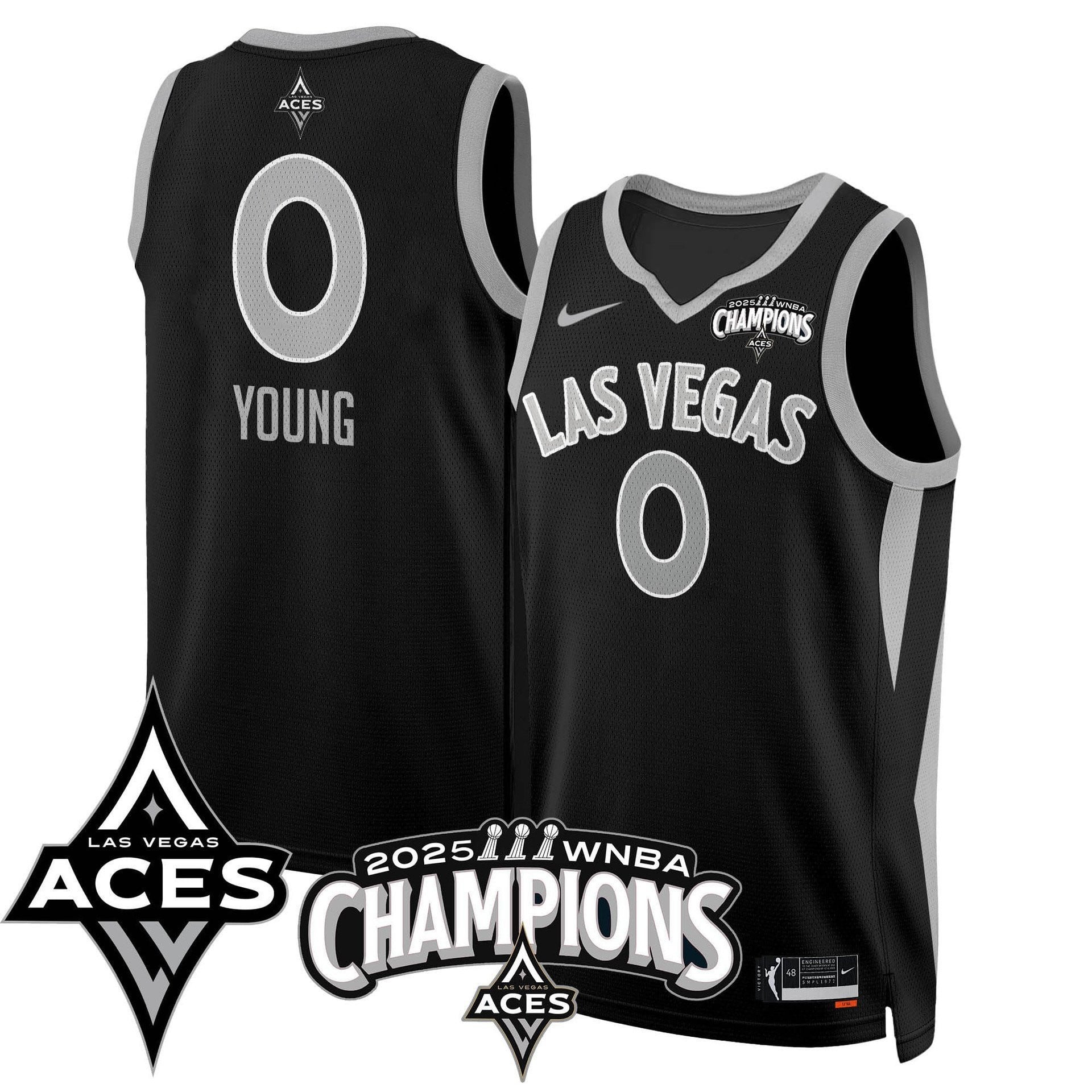 Men's Las Vegas Aces 2025 WNBA Championship Jersey - All Stitched