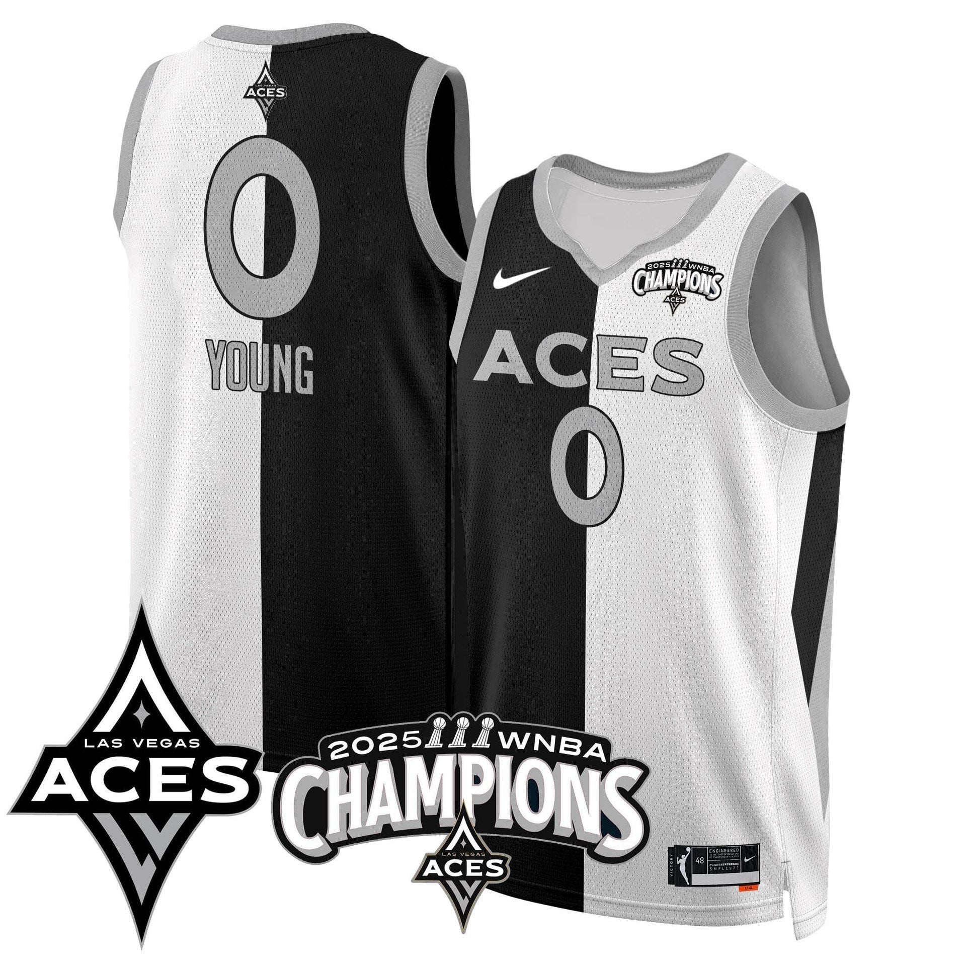 Men's Las Vegas Aces 2025 WNBA Championship Jersey - All Stitched