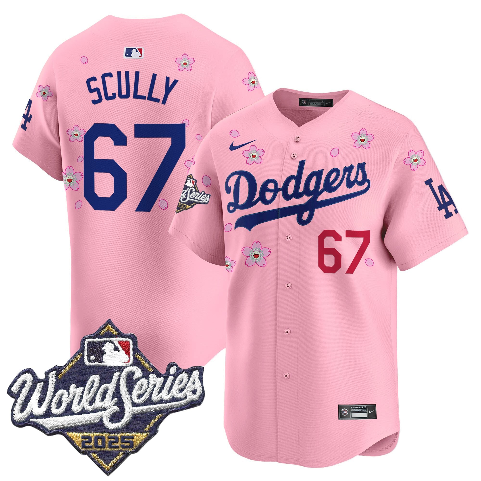Men's Dodgers 2025 World Series x Tokyo Series Vapor Premier Limited Jersey - Stitched