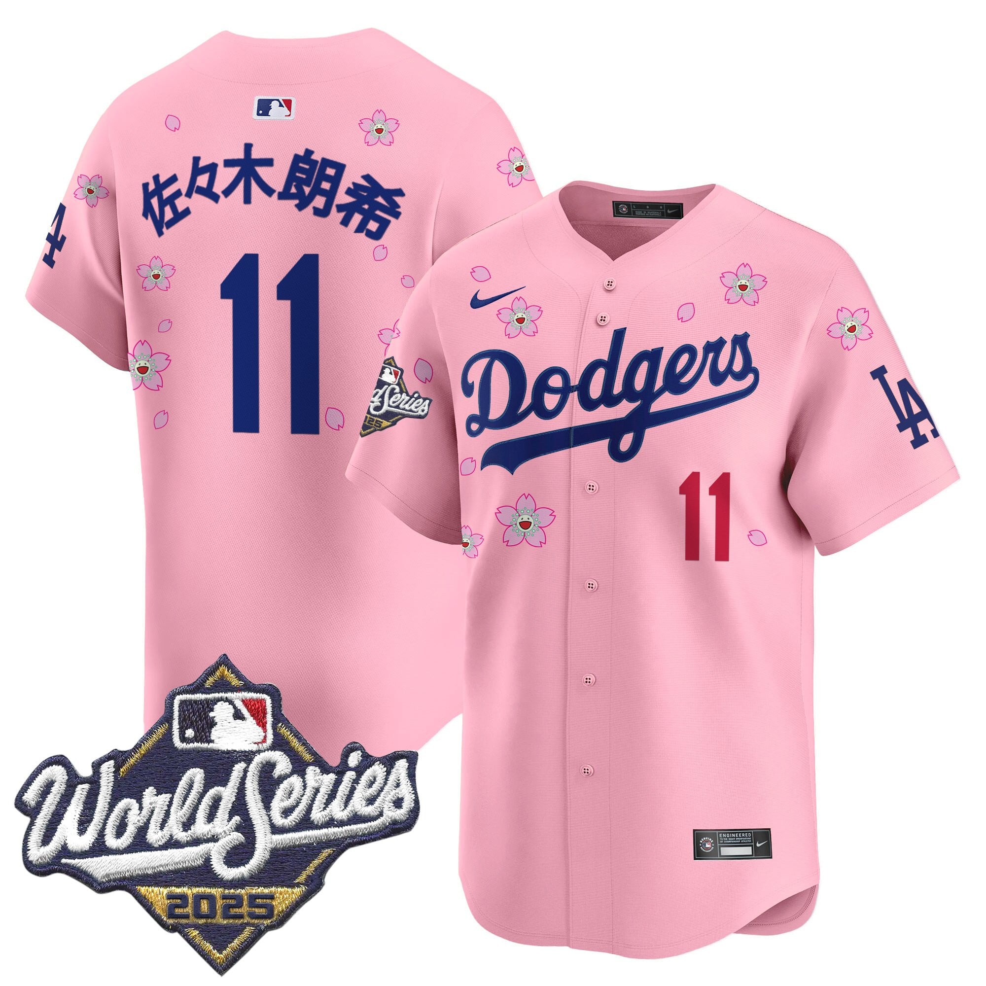Men's Dodgers 2025 World Series x Tokyo Series Vapor Premier Limited Jersey - Stitched