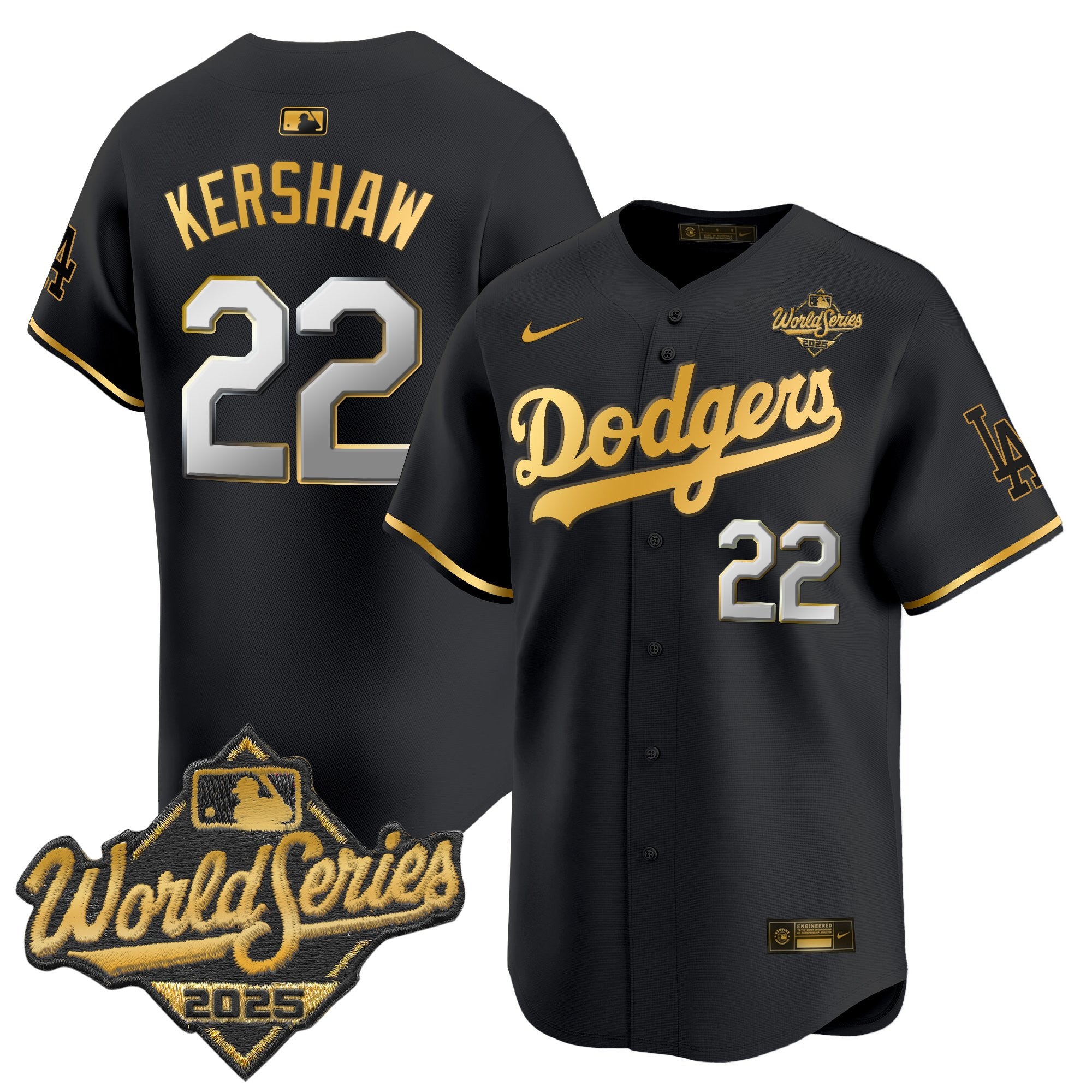 Men's Dodgers 2025 World Series Vapor Premier Limited Jersey V2 - All Stitched