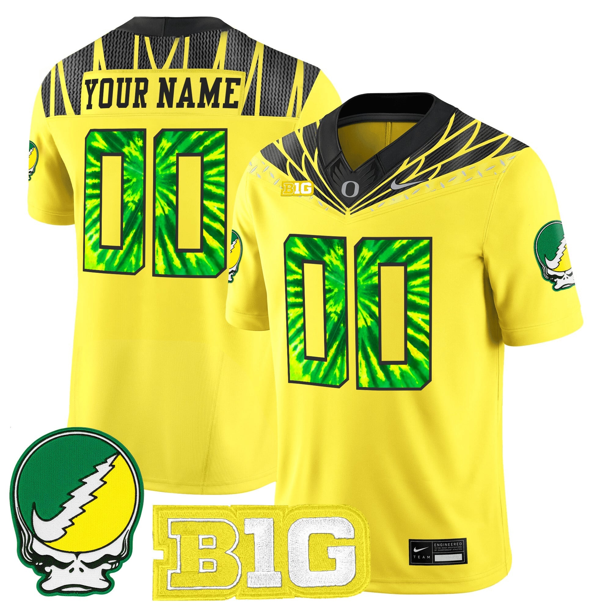 Oregon Ducks 2025 "Grateful Ducks" Vapor Limited Custom Jersey - All Stitched