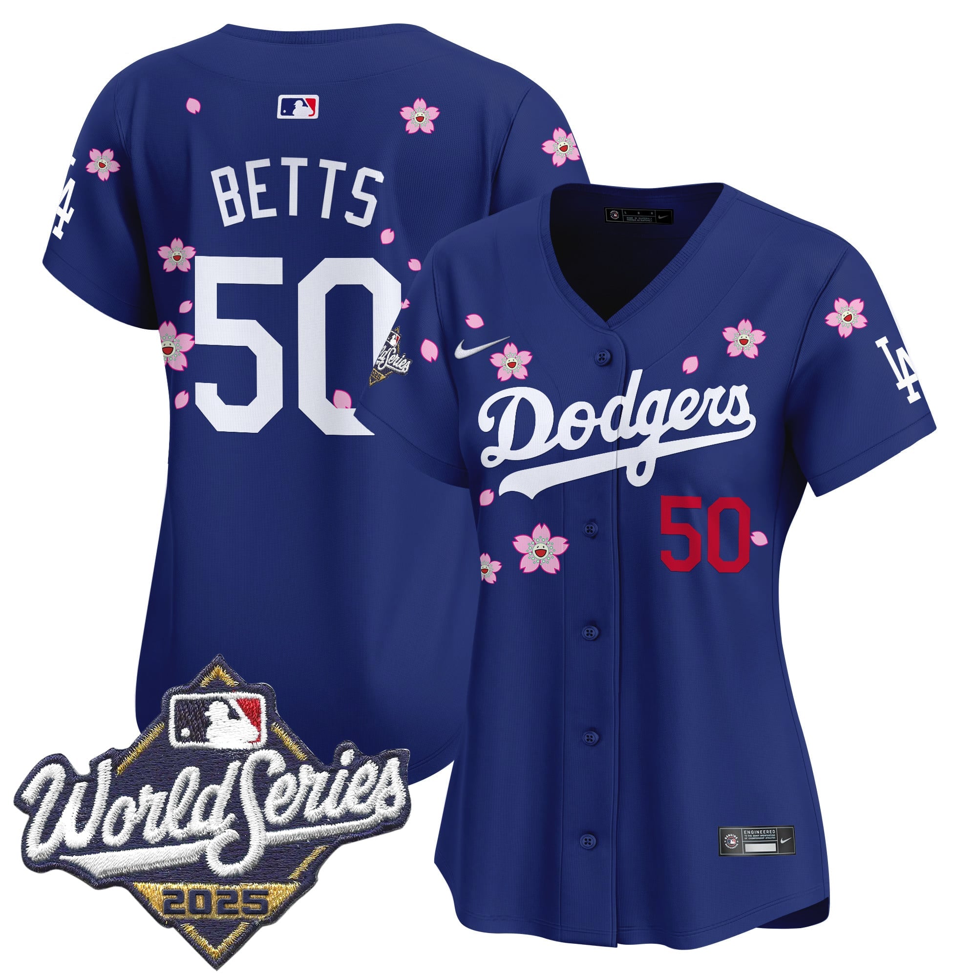 Women's Dodgers 2025 World Series x Tokyo Series Vapor Premier Limited Jersey - Stitched