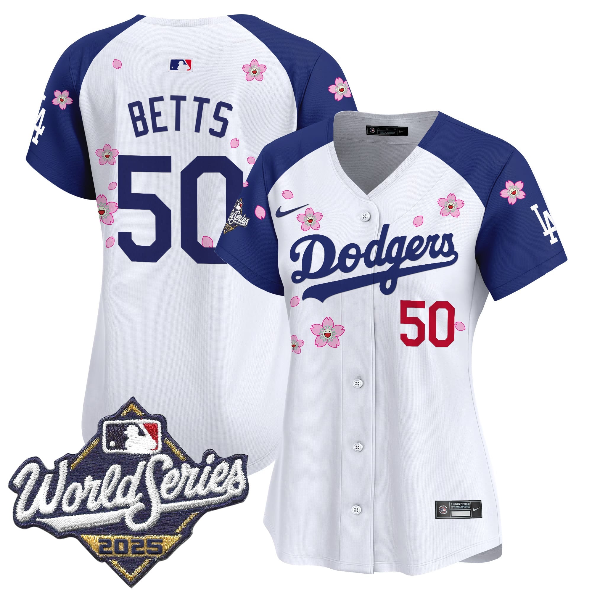 Women's Dodgers 2025 World Series x Tokyo Series Vapor Premier Limited Jersey - Stitched