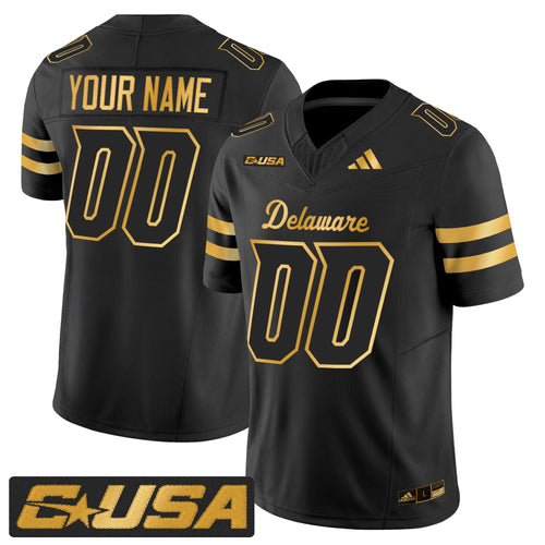 Delaware Blue Hens 2025 Gold Vapor Limited Custom Jersey - All Stitched