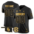 Oklahoma Sooners 2025 Gold Vapor Limited Custom Jersey - All Stitched