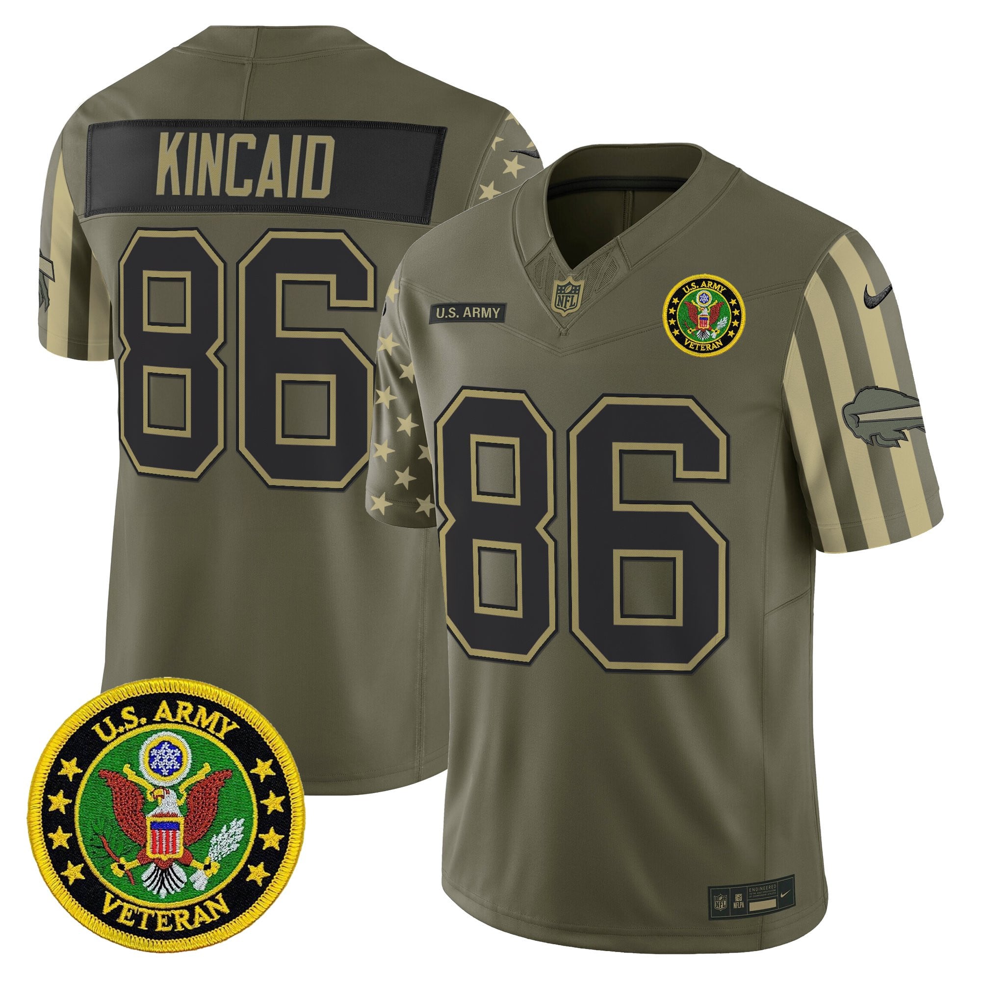 Men's Buffalo Bills x U.S. Military Veteran Vapor Limited Jersey - All Stitched