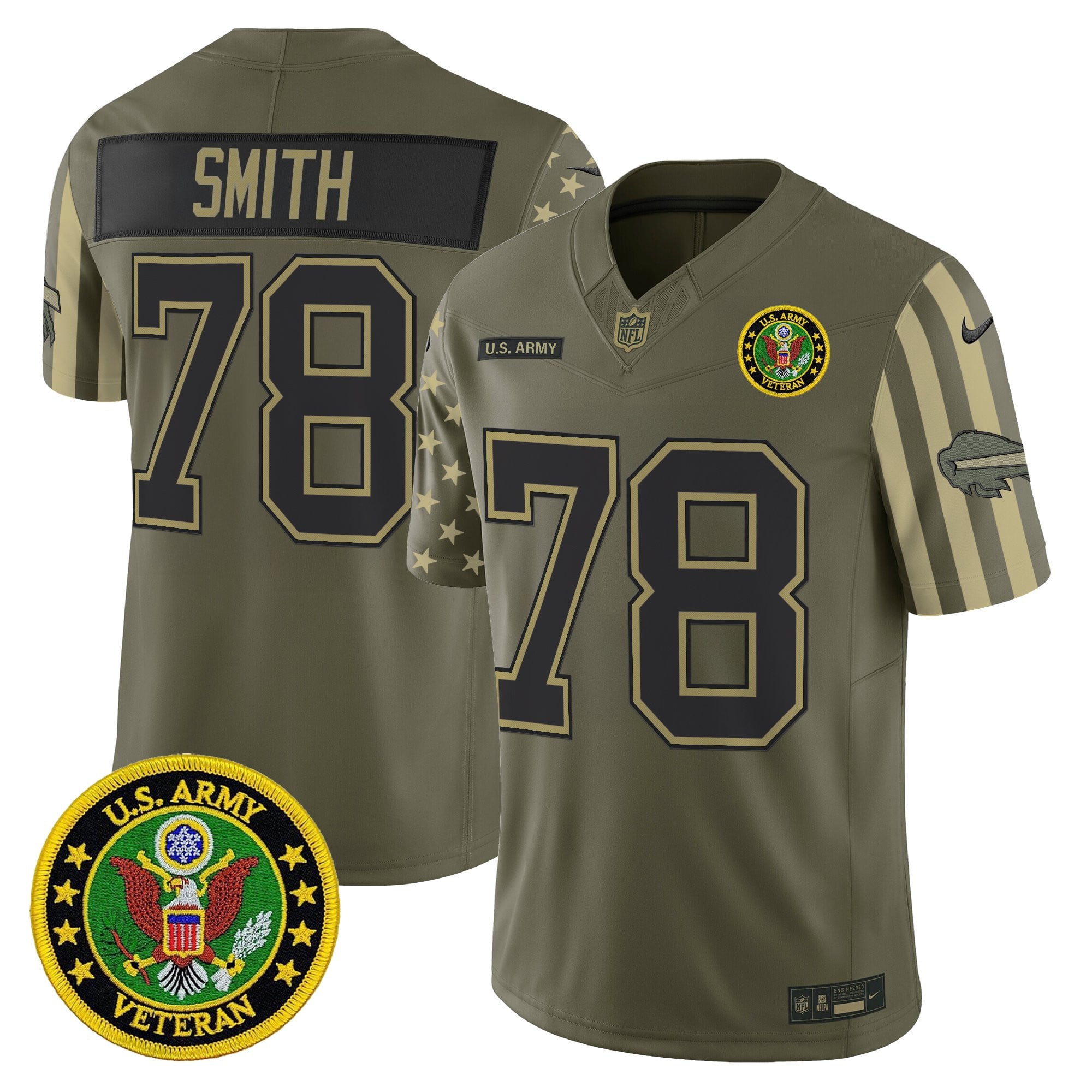 Men's Buffalo Bills x U.S. Military Veteran Vapor Limited Jersey - All Stitched
