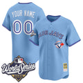 Toronto Blue Jays Throwback Vapor Premier Limited Custom Jersey - 2025 World Series Patch - All Stitched