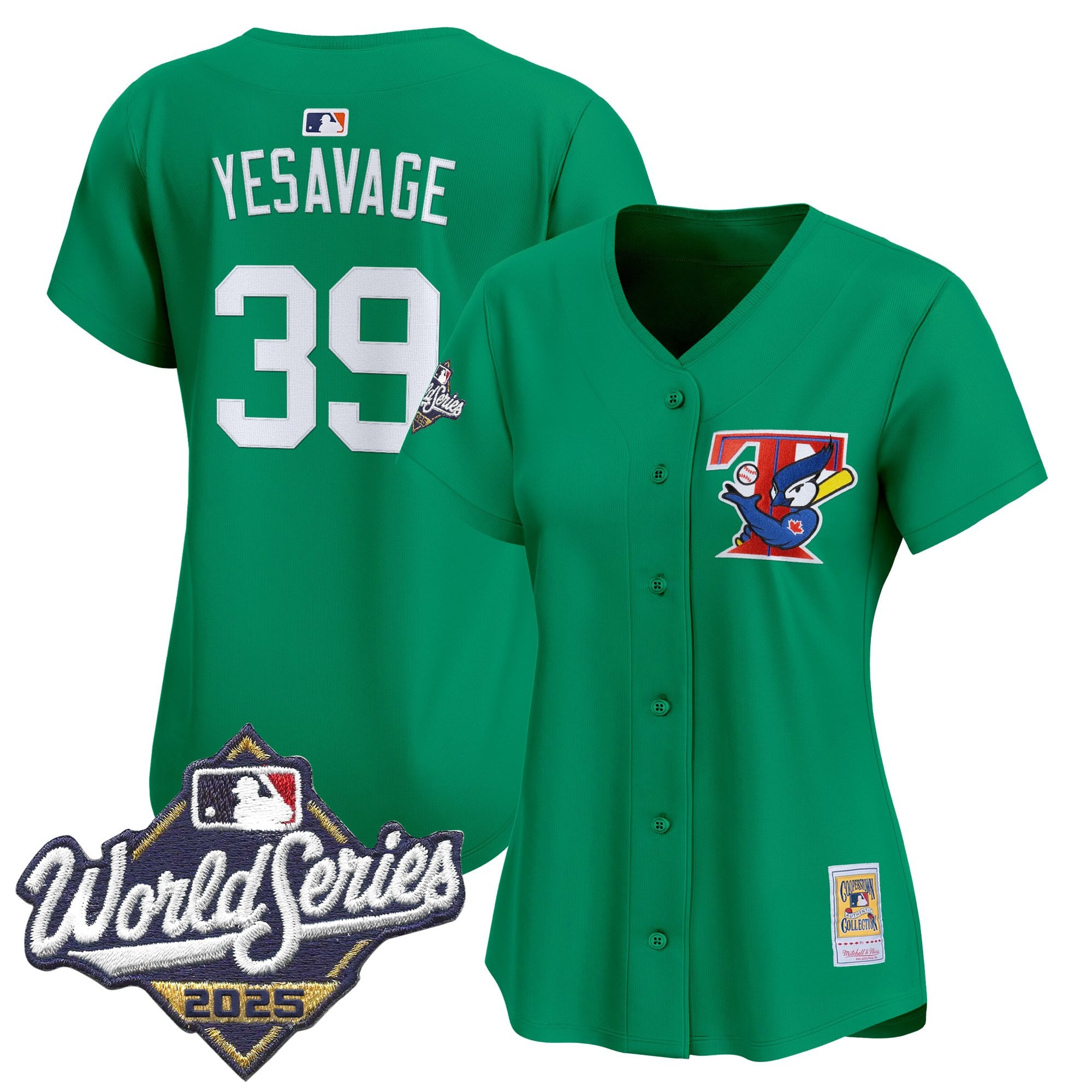 Women's Toronto Blue Jays Throwback Vapor Premier Limited Jersey - 2025 World Series Patch - All Stitched