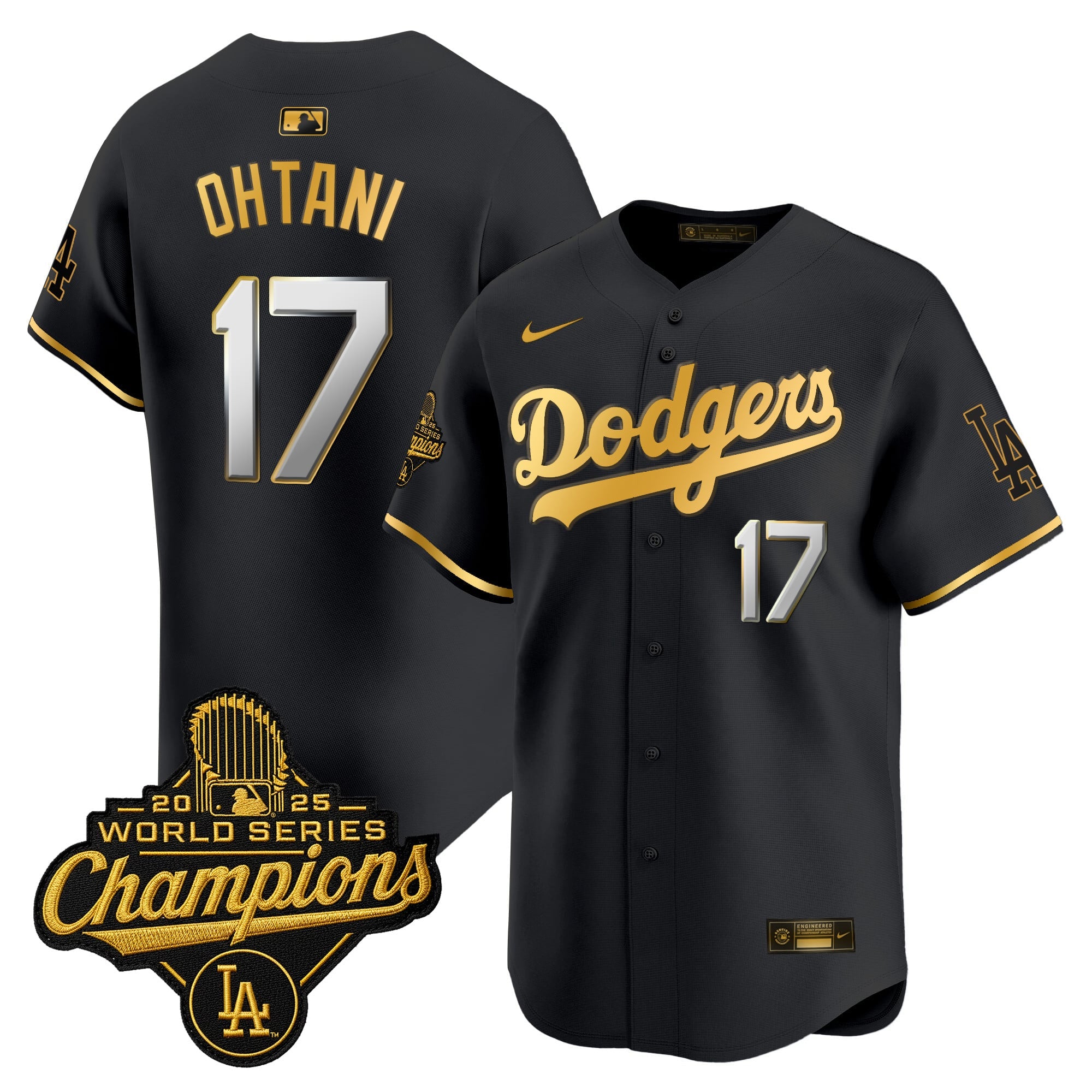 Men's Dodgers 2025 World Series Champions Vapor Premier Limited Jersey - All Stitched