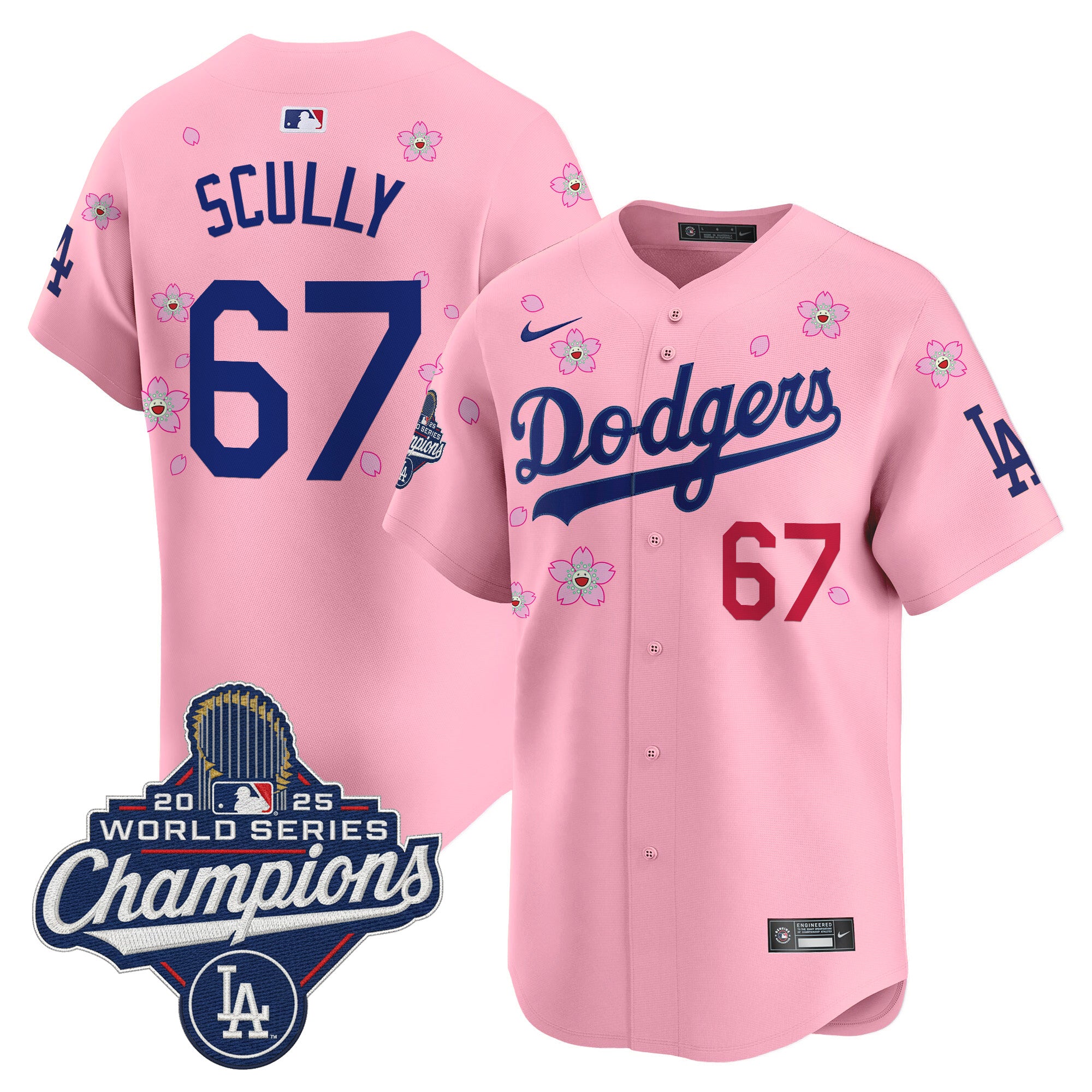 Men's Dodgers 2025 World Series Champions x Tokyo Series Vapor Premier Limited Jersey - Stitched