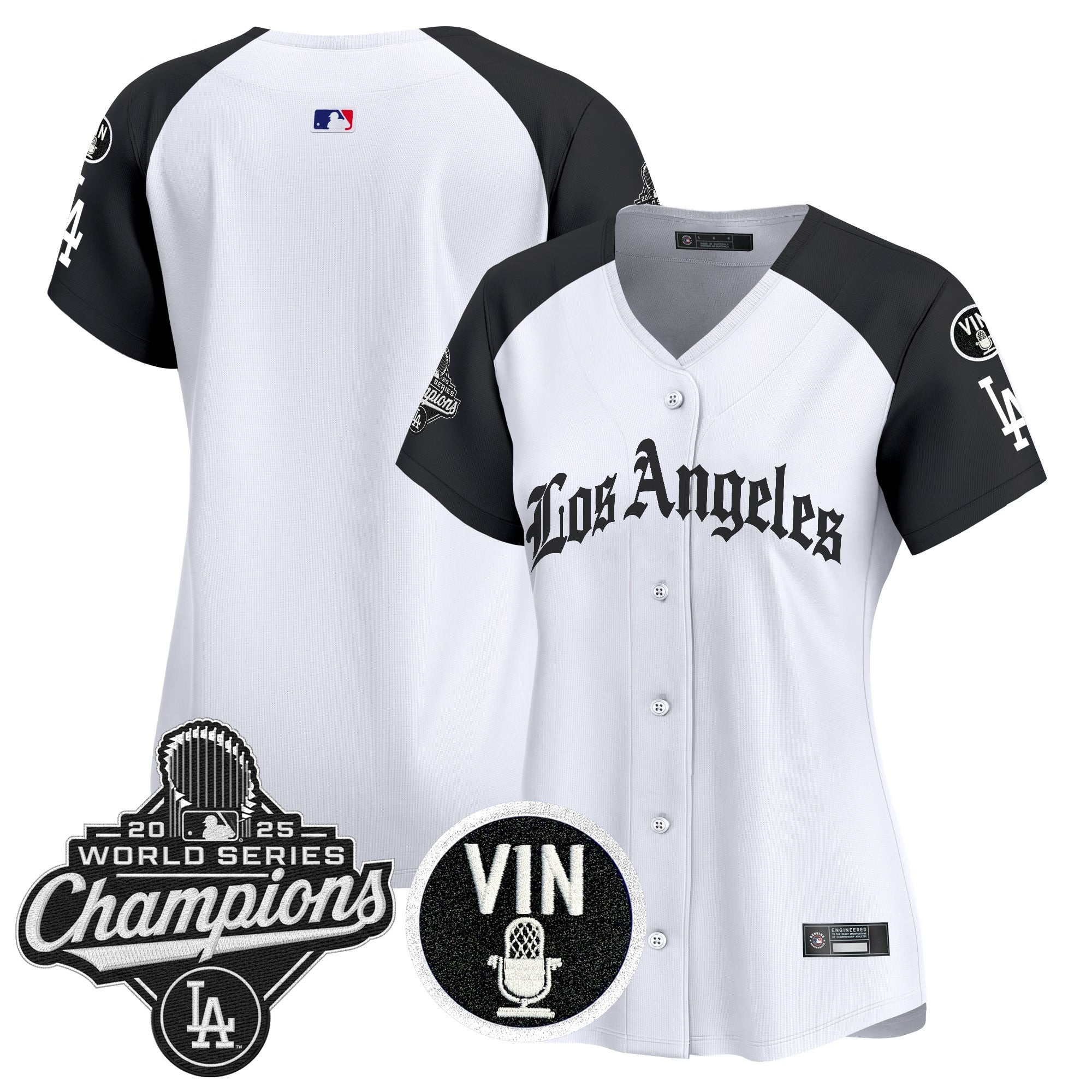 Women's Dodgers 2025 World Series Champions Vapor Premier Limited Jersey - LA Gothic Edition - All Stitched
