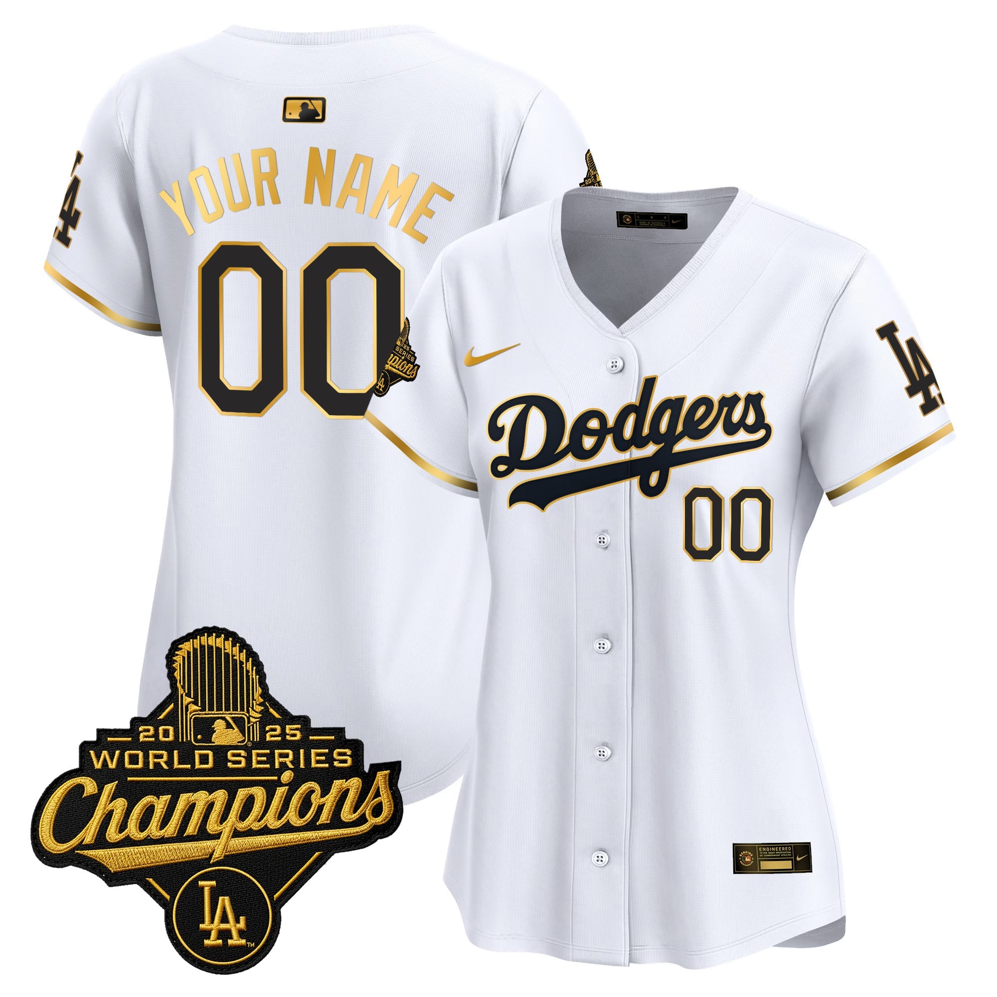Dodgers 2025 World Series Champions Vapor Premier Limited Custom Jersey - All Stitched
