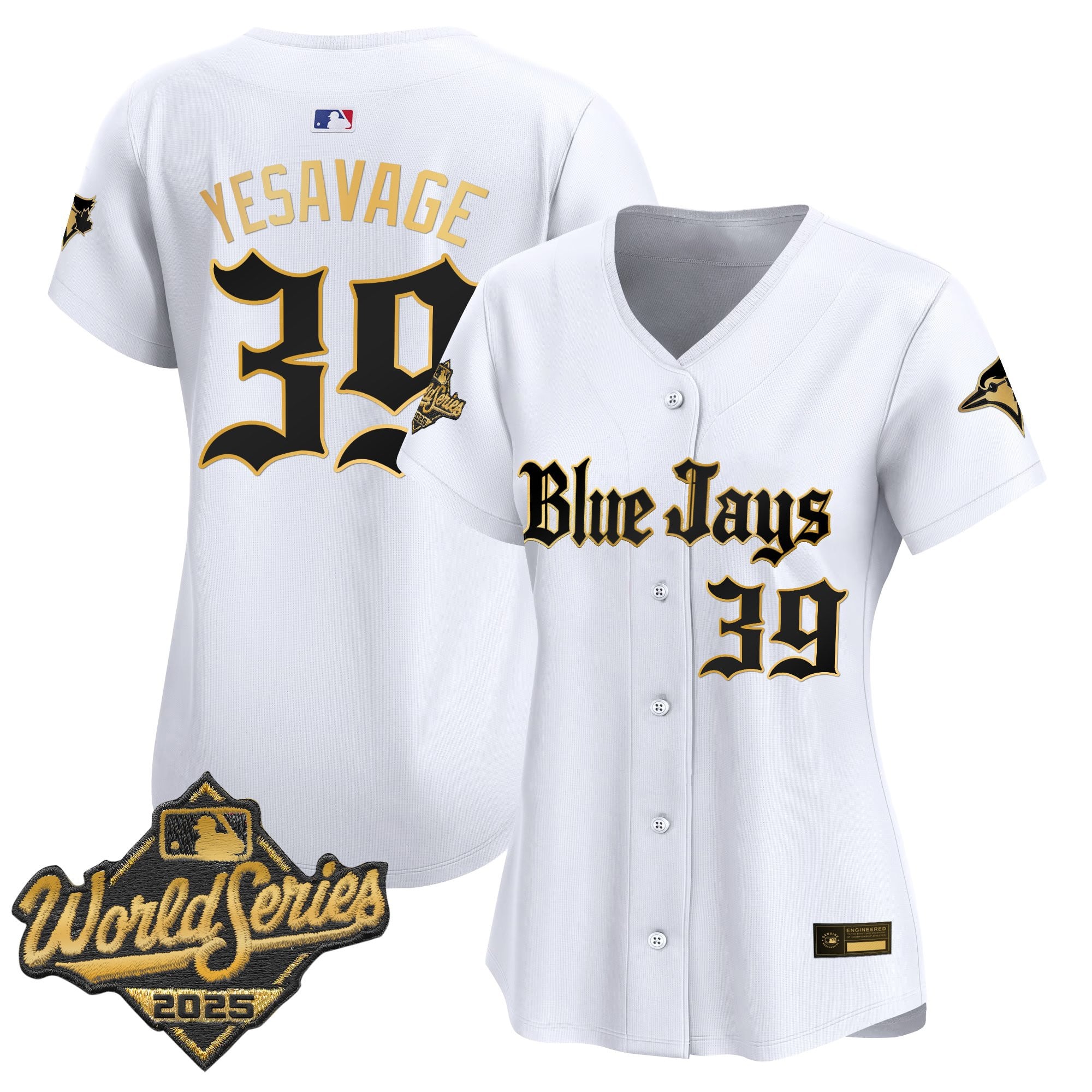 Women's Toronto Blue Jays 2025 World Series Vapor Premier Limited Jersey V2 - Gothic North Edition - All Stitched