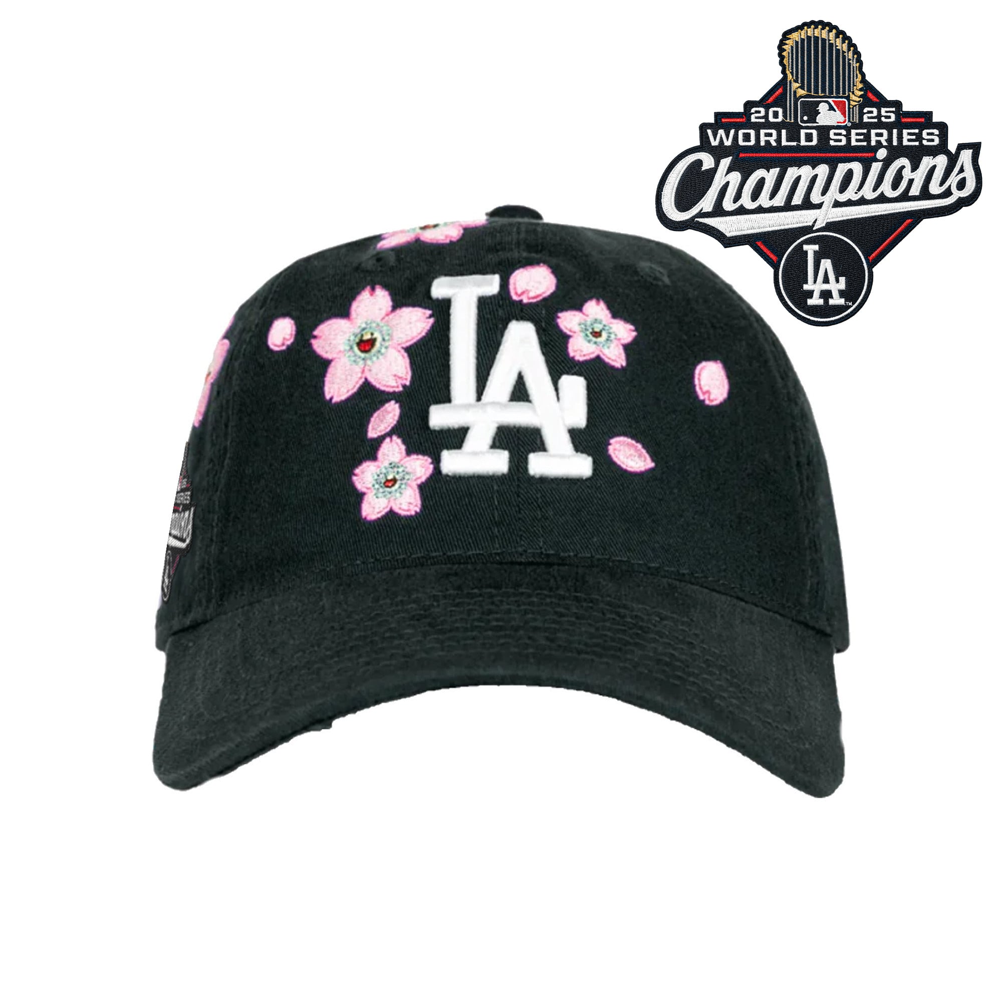 Los Angeles Dodgers 2025 World Series Champions x Tokyo Series Strapback Hat - Embroidered