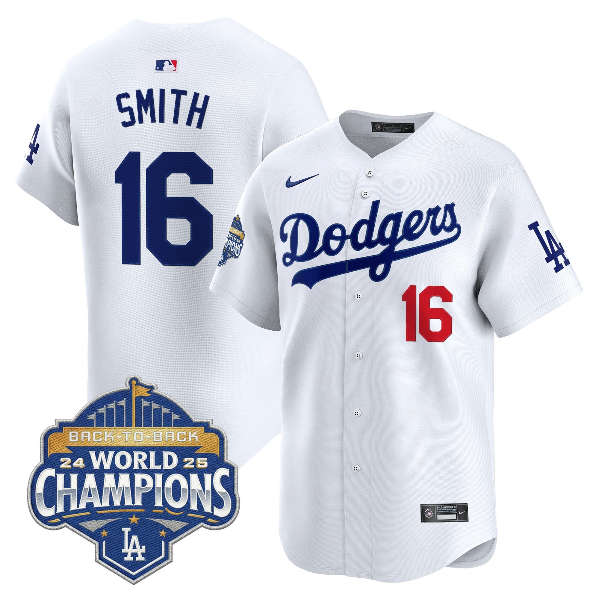 Men's Dodgers 2025 Back-To-Back Champions Vapor Premier Limited Jersey - All Stitched