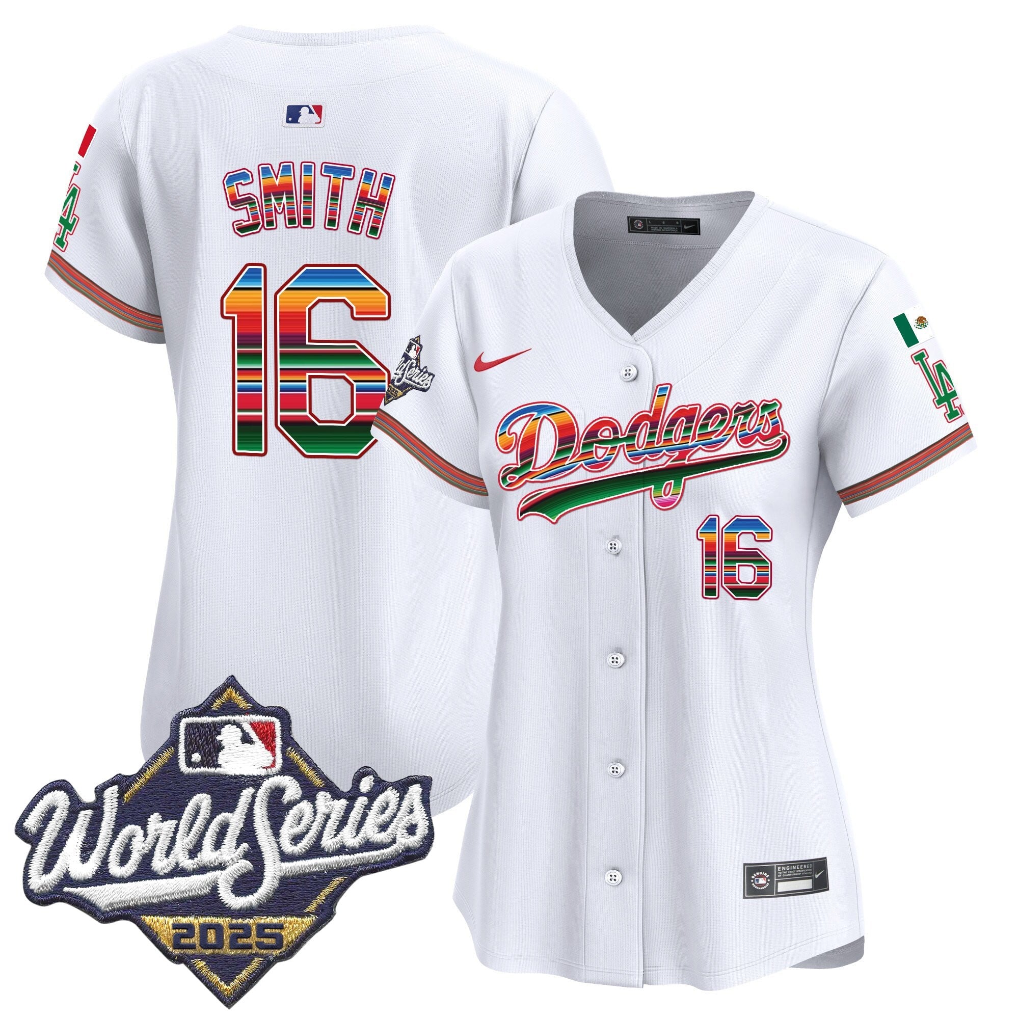 Women's Dodgers Mexico 2025 World Series Vapor Premier Limited Jersey - All Stitched
