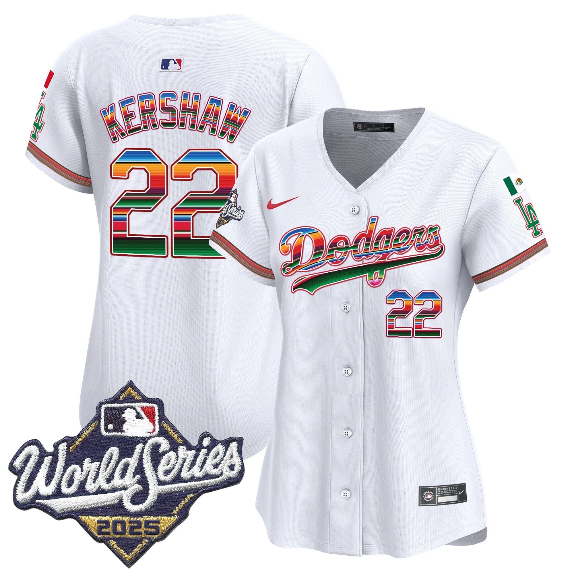Women's Dodgers Mexico 2025 World Series Vapor Premier Limited Jersey - All Stitched