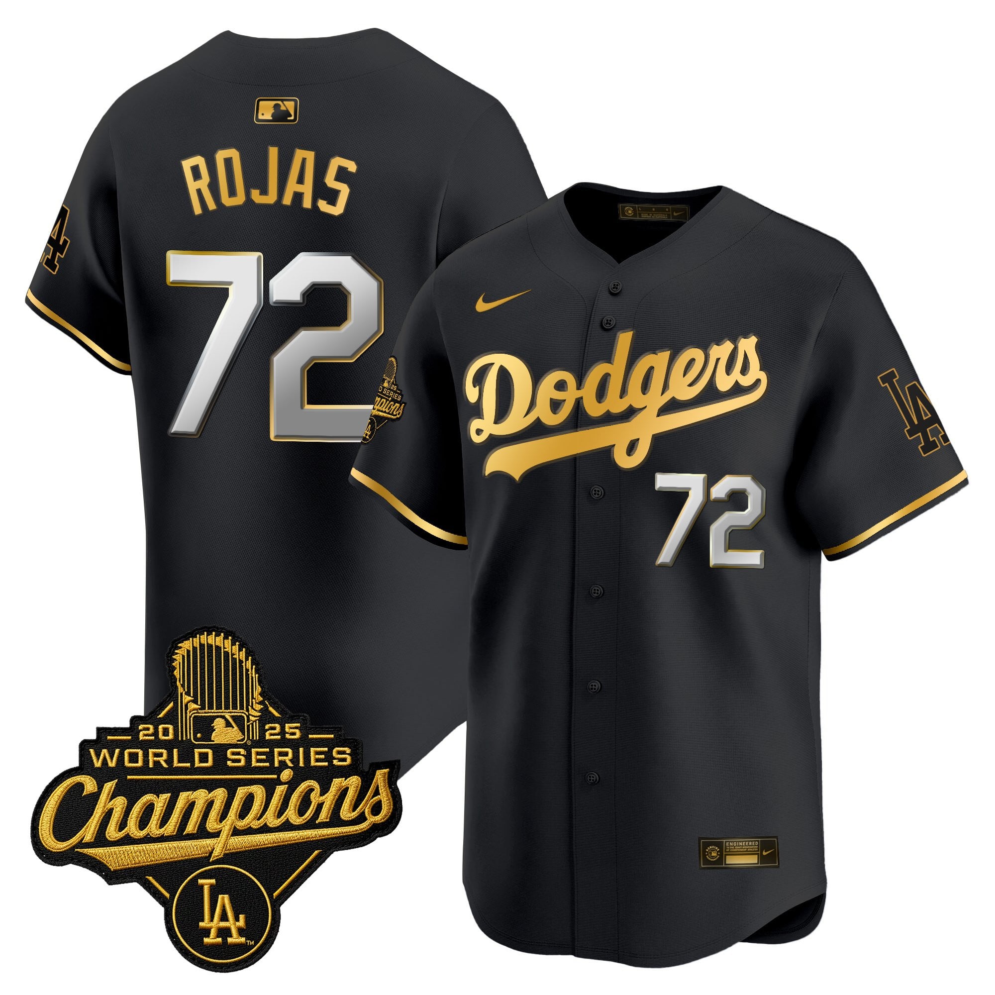 Men's #72 Miguel Rojas 2025 World Series Champions Vapor Premier Limited Jersey - All Stitched
