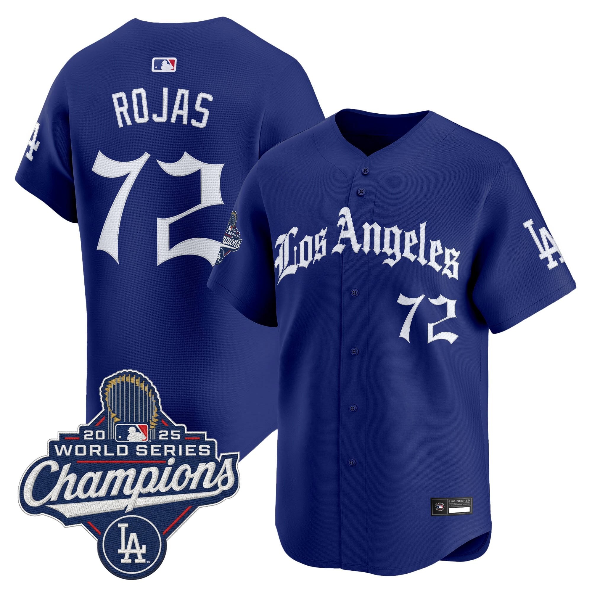 Men's Dodgers 2025 World Series Champions Vapor Premier Limited Jersey V2 - LA Gothic Edition - All Stitched