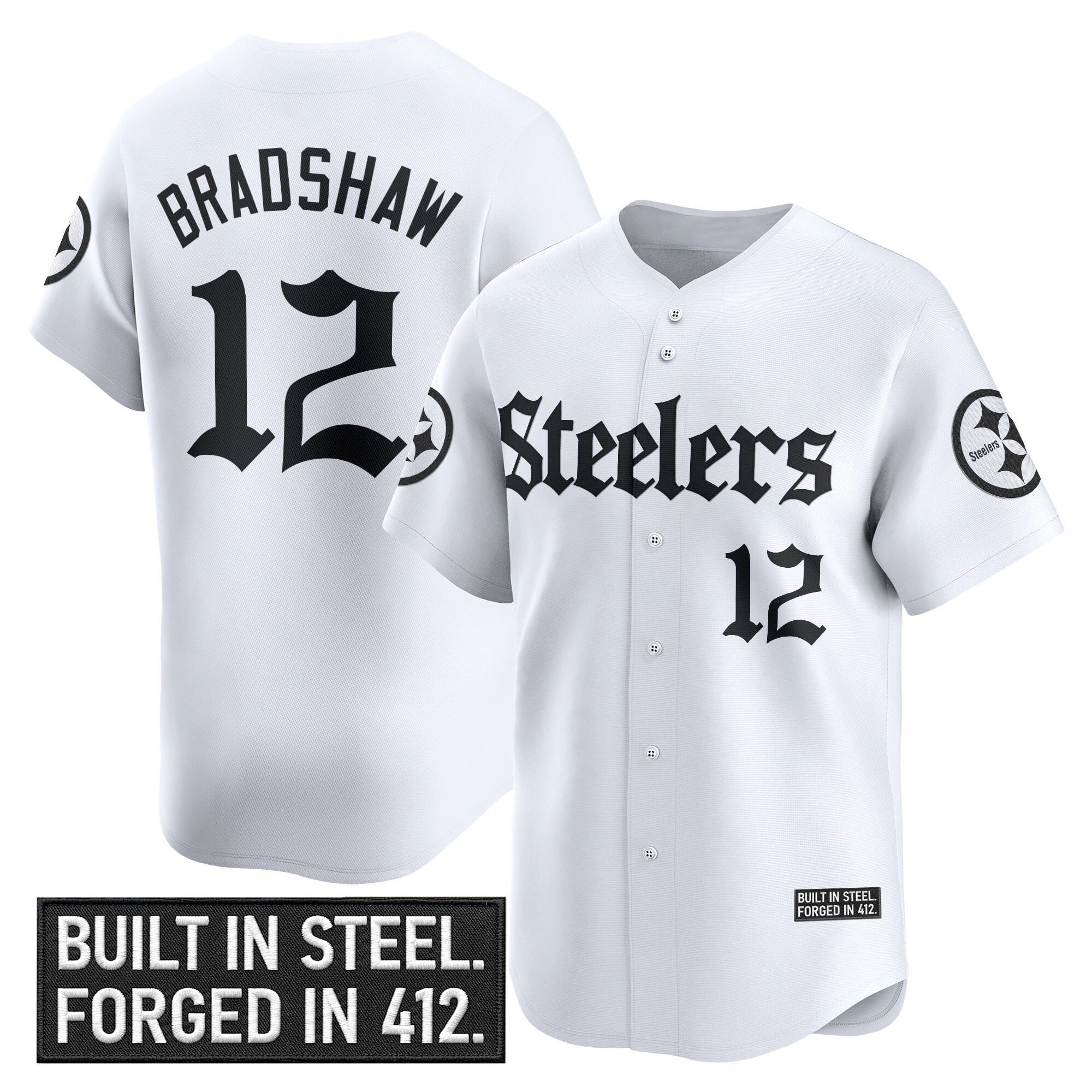 Men's Pittsburgh Steelers 'Gothic Steel City Edition' Vapor Baseball Jersey - All Stitched