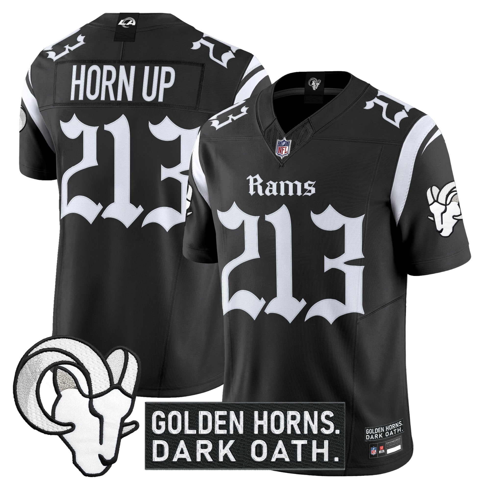 Men's Los Angeles Rams 'Gothic Horns Reforged Edition' Vapor Limited Jersey - All Stitched
