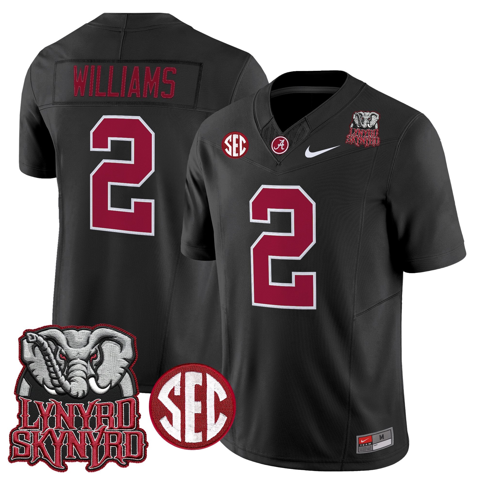 Men's Alabama Crimson Tide x Lynyrd Skynyrd Vapor Limited Jersey - Alabama Map - All Stitched