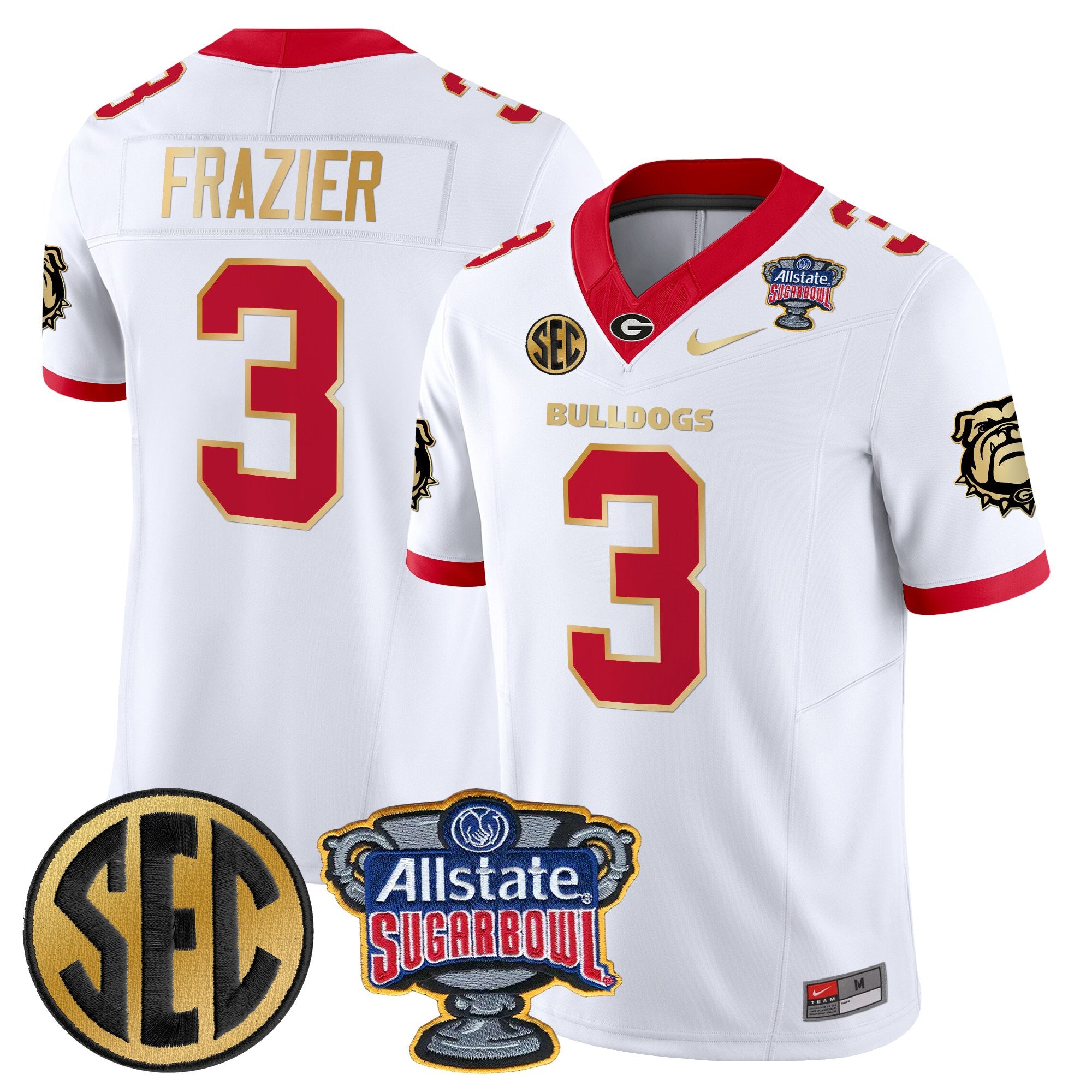 Men's Georgia Bulldogs Sugar Bowl Patch Vapor Limited Jersey - All Stitched