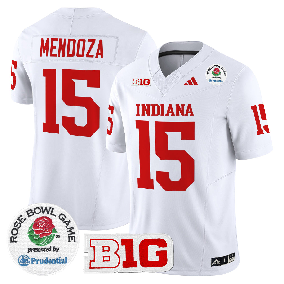 #15 Fernando Mendoza Indiana Hoosiers 2026 Rose Bowl Vapor Limited Jersey - All Stitched