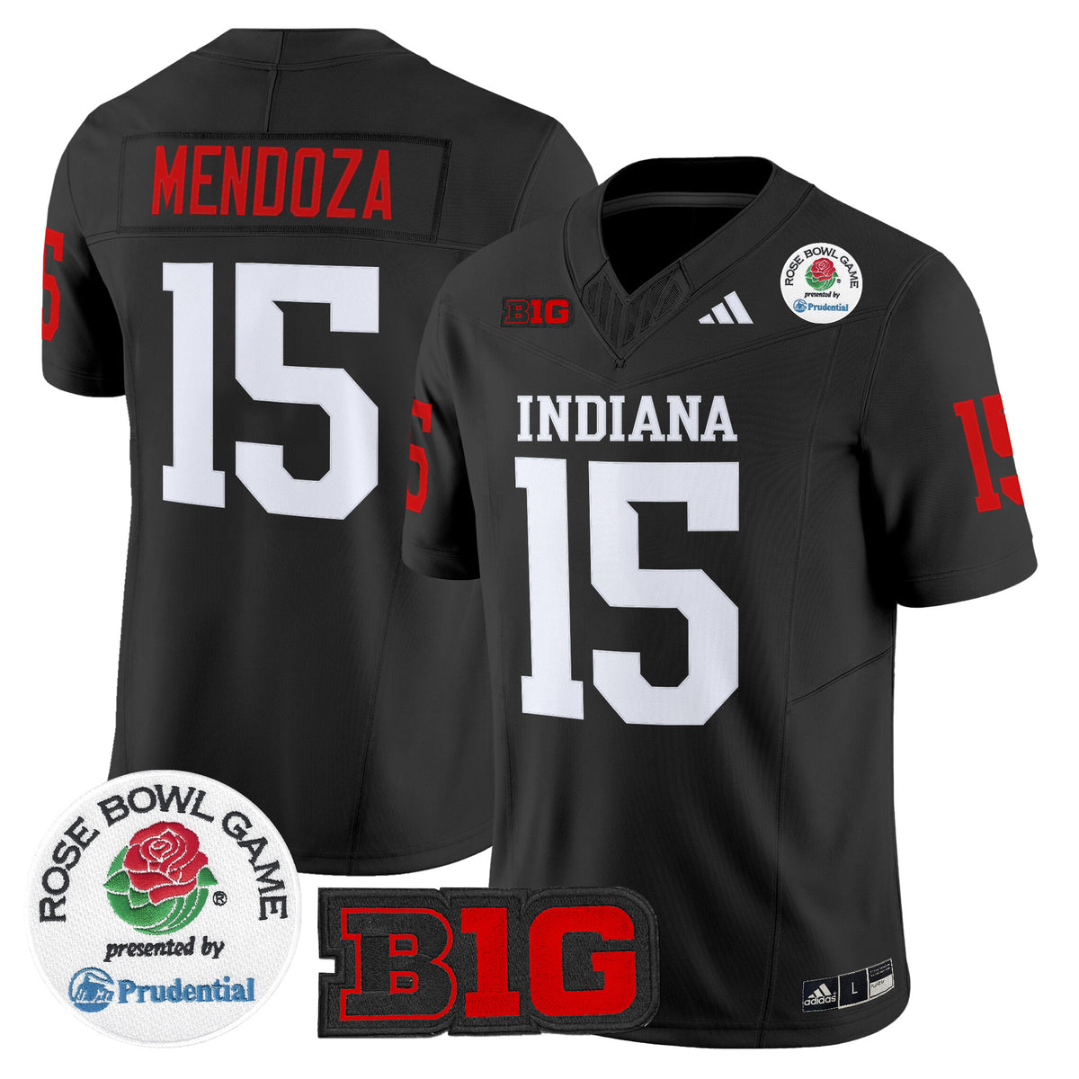 #15 Fernando Mendoza Indiana Hoosiers 2026 Rose Bowl Vapor Limited Jersey - All Stitched