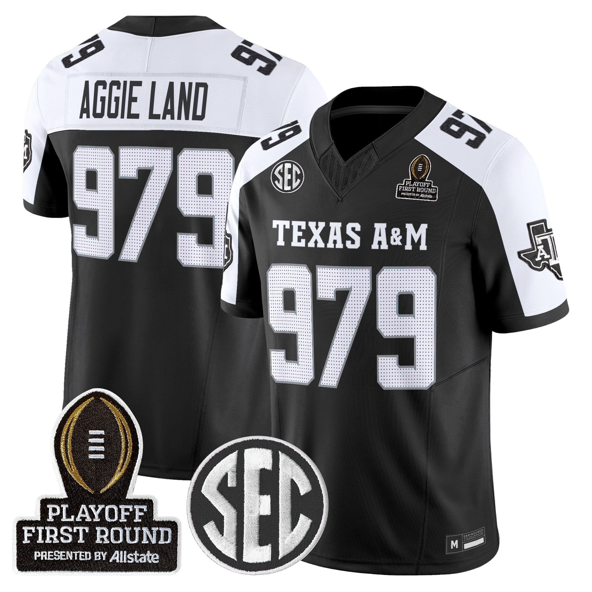 Men's Texas A&M Aggies 2025 Playoff First Round Vapor Limited Jersey - All Stitched