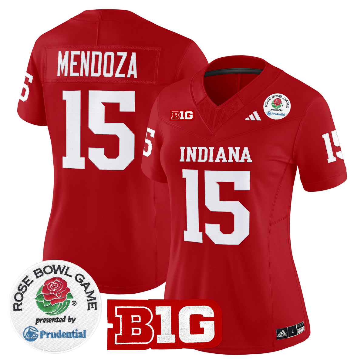 #15 Fernando Mendoza Indiana Hoosiers 2026 Rose Bowl Vapor Limited Jersey - All Stitched