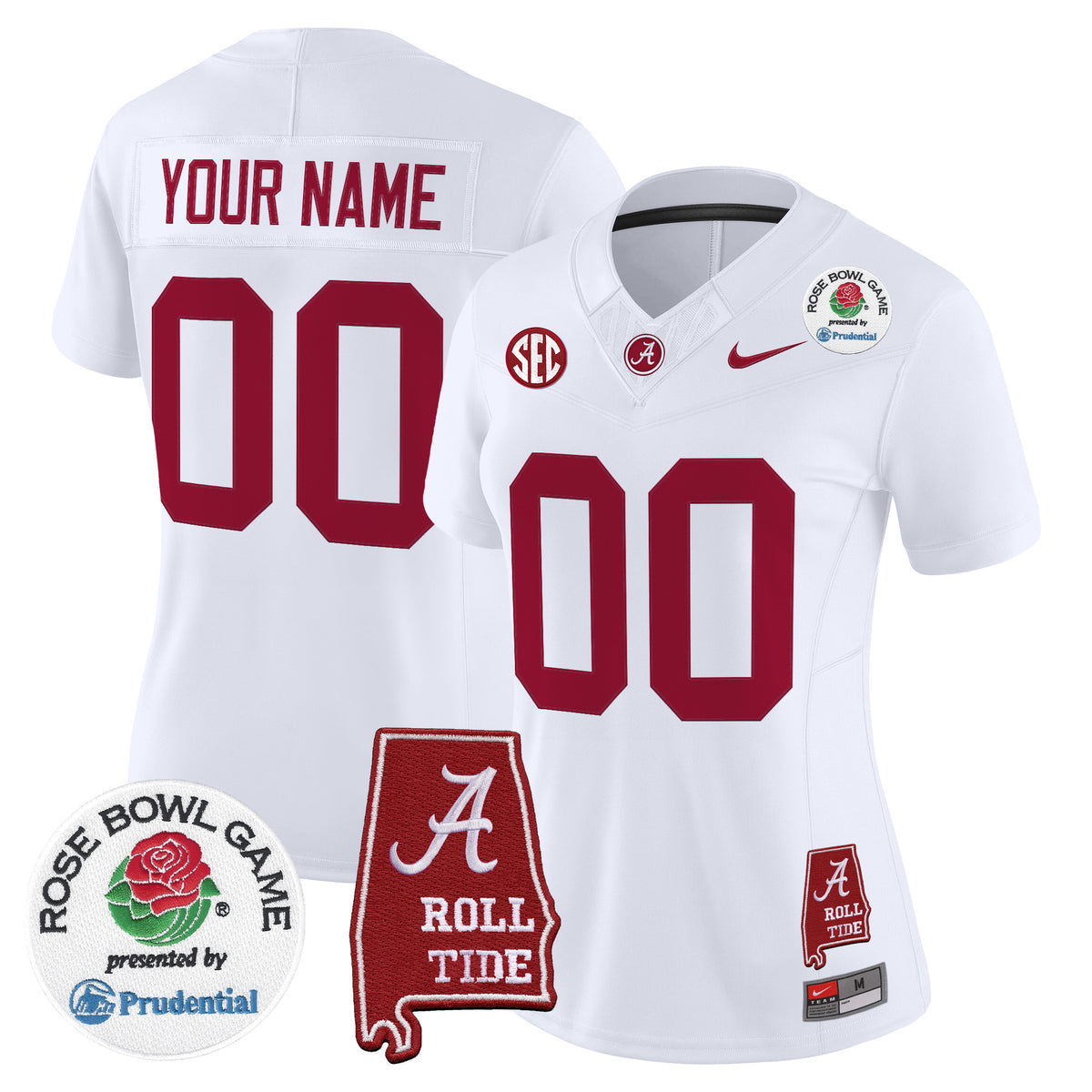 Alabama Crimson Tide 2026 Rose Bowl Vapor Limited Custom Jersey - All Stitched