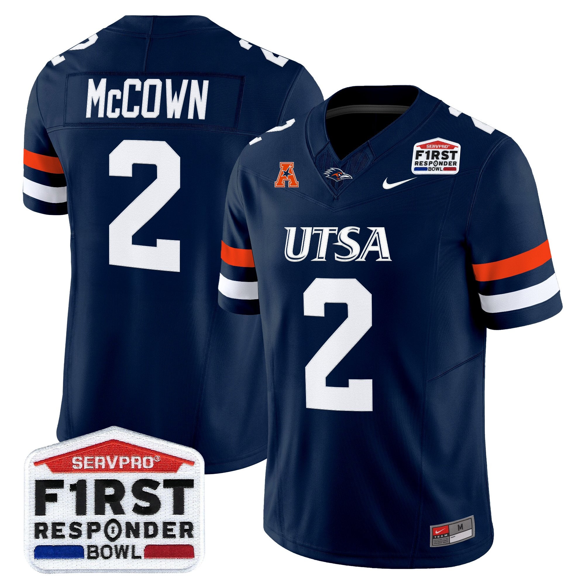 Men's UTSA Roadrunners 2025 First Responder Bowl Vapor Limited Jersey - All Stitched