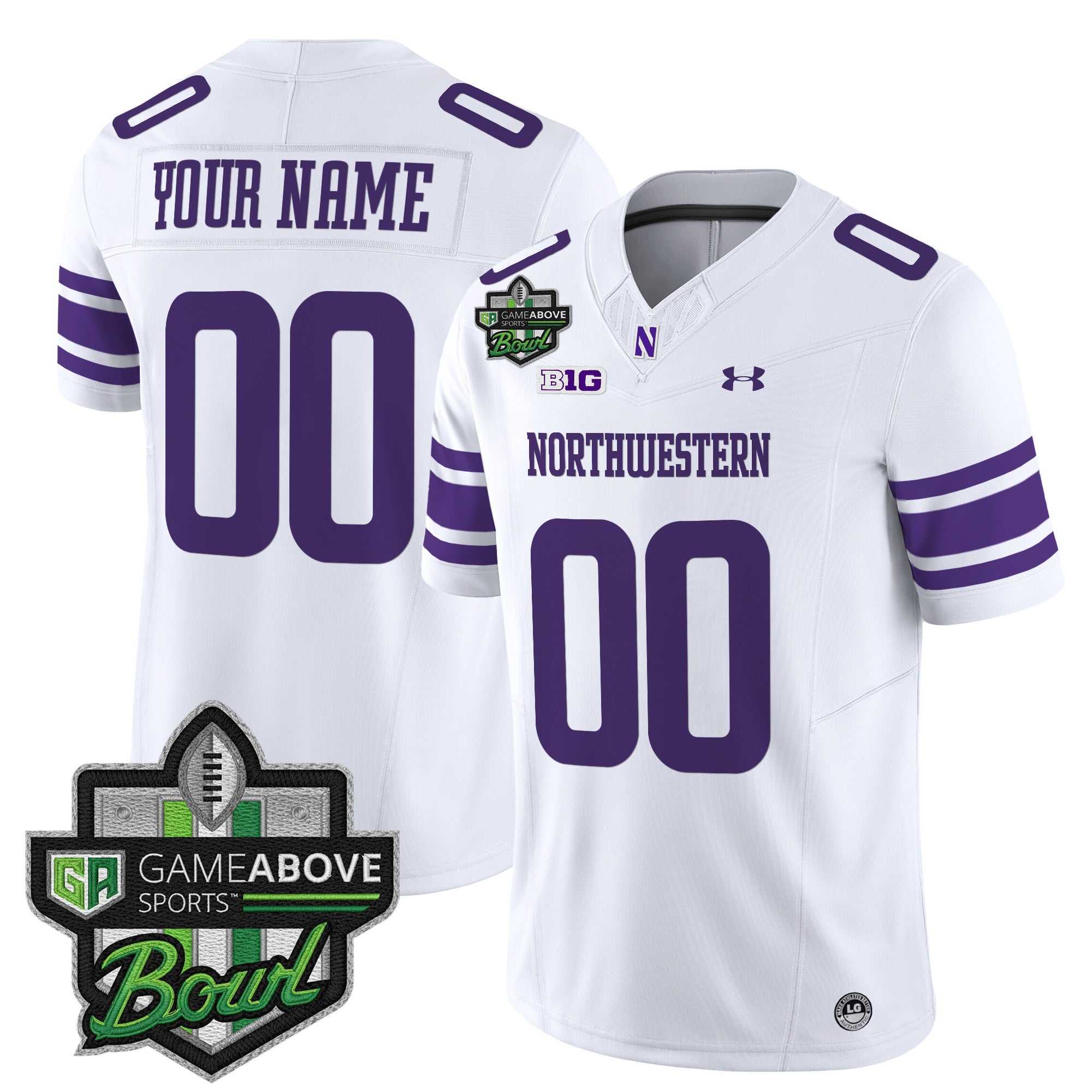 Northwestern Wildcats 2025 GameAbove Sports Bowl Vapor Limited Custom Jersey - All Stitched