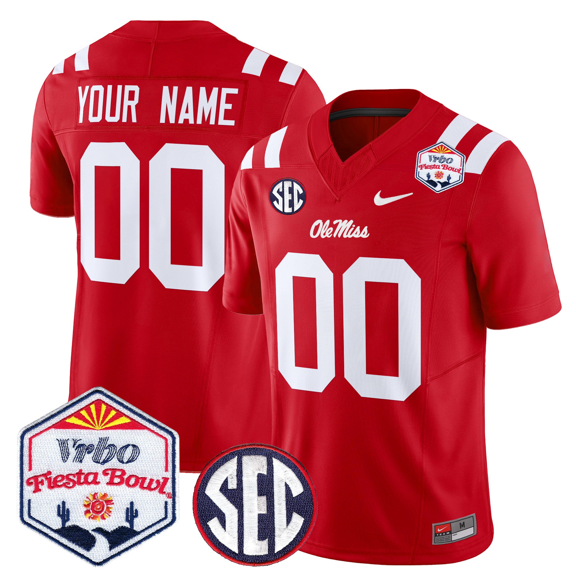 Ole Miss Rebels 2026 The Fiesta Bowl Vapor Limited Custom Jersey - All Stitched