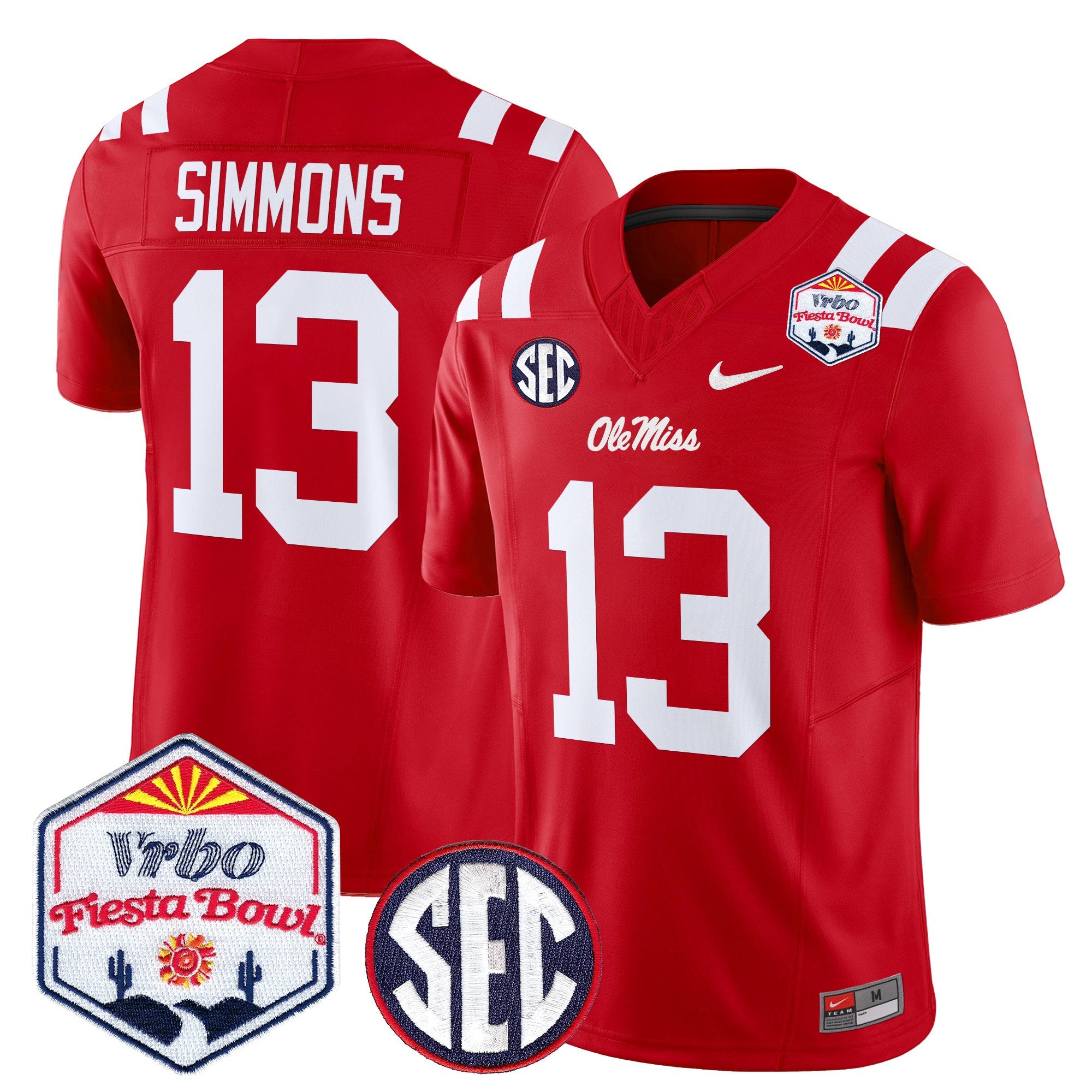 Men's Ole Miss Rebels 2026 The Fiesta Bowl Vapor Limited Jersey - All Stitched